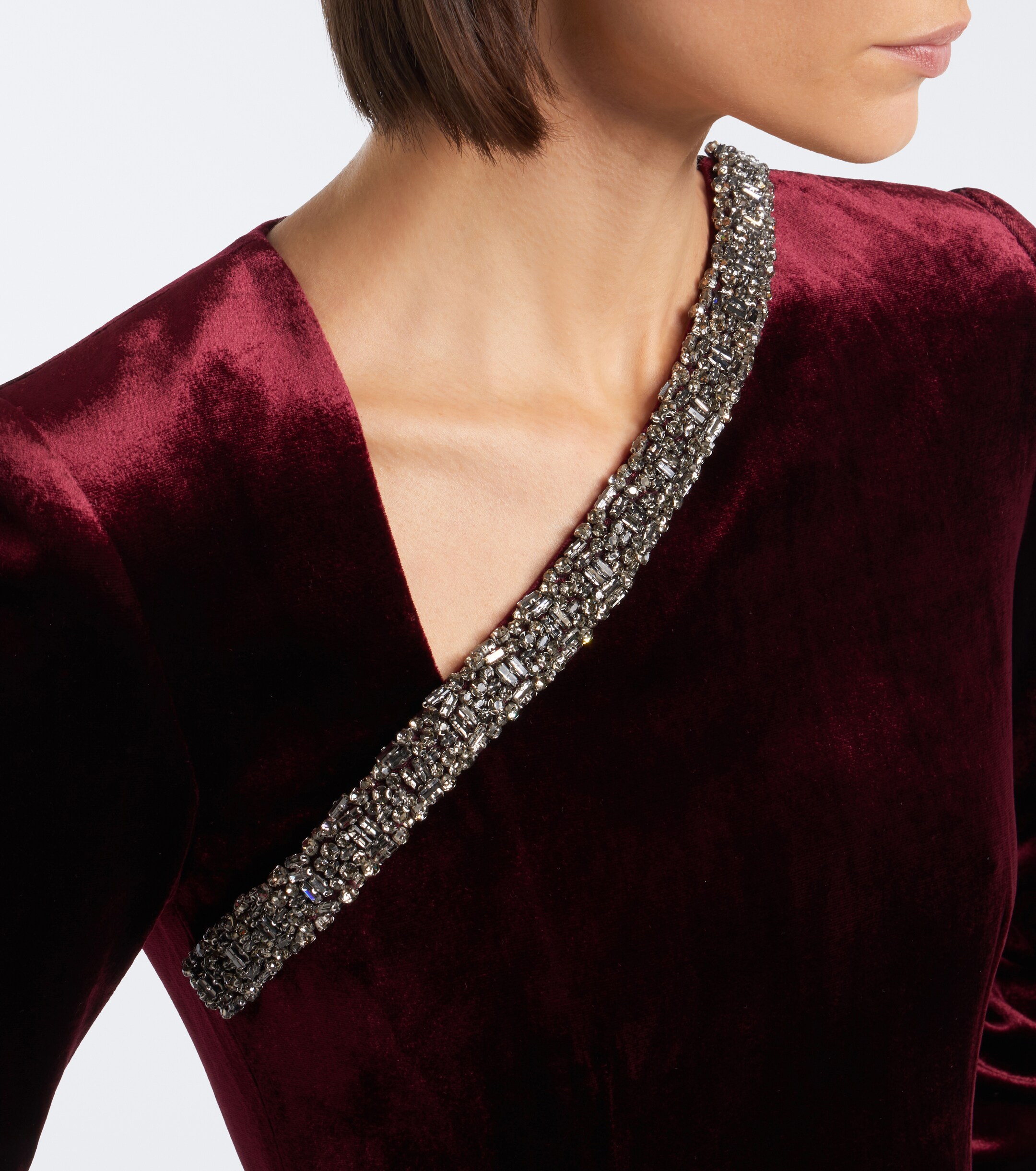 Roland Mouret Roland Mouret Embellished velvet gown