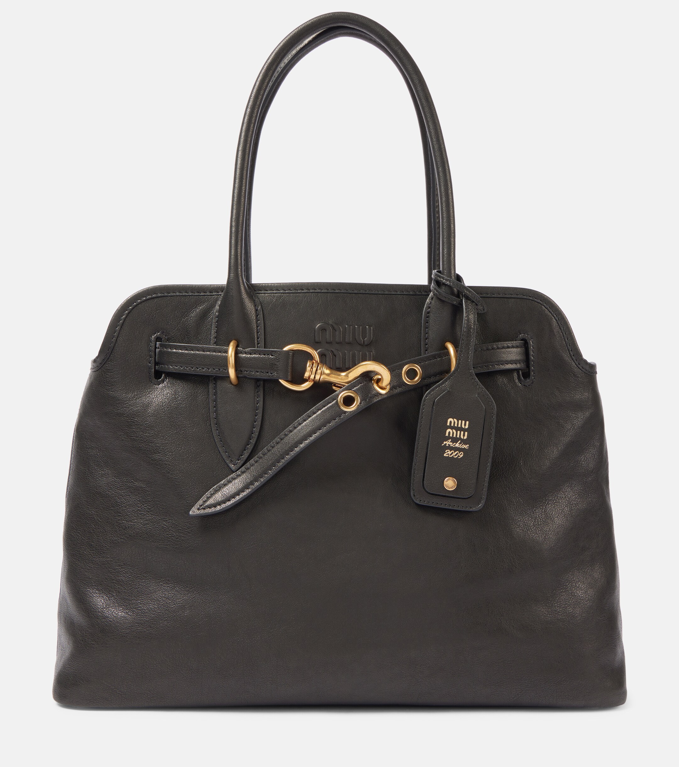 Miu Miu Aventure Medium leather tote bag