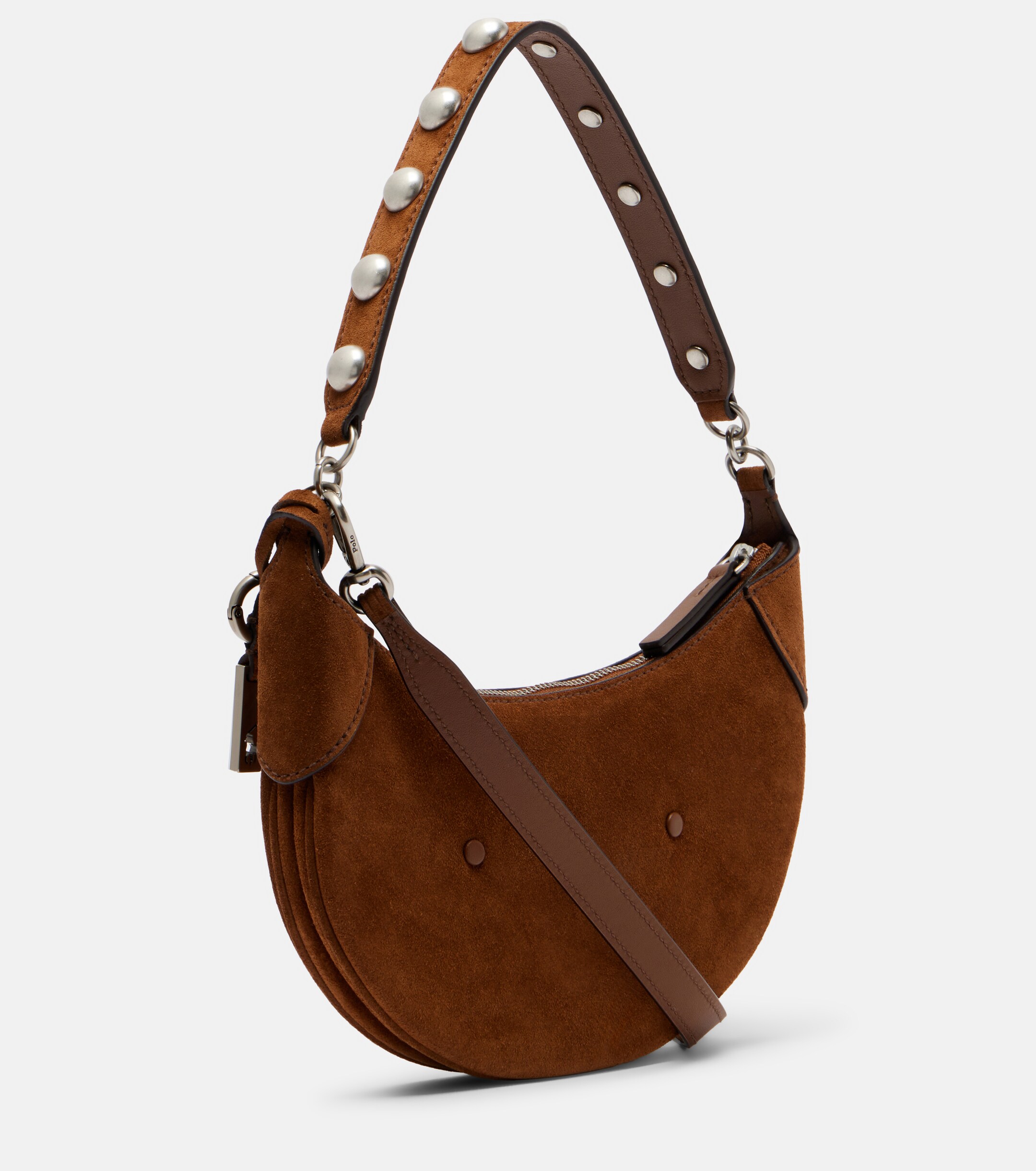 Polo Ralph Lauren Polo ID Mini studded suede shoulder bag
