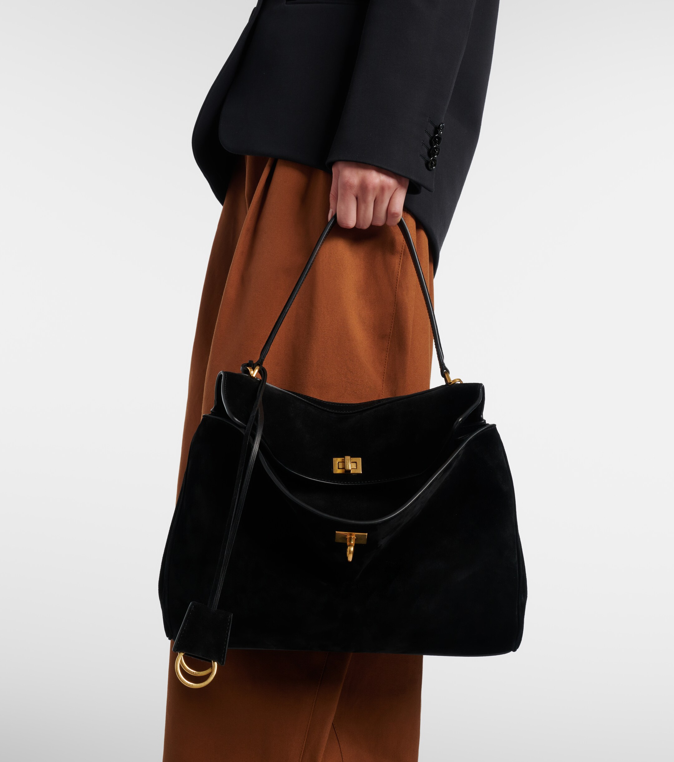 Balenciaga Rodeo Medium suede shoulder bag
