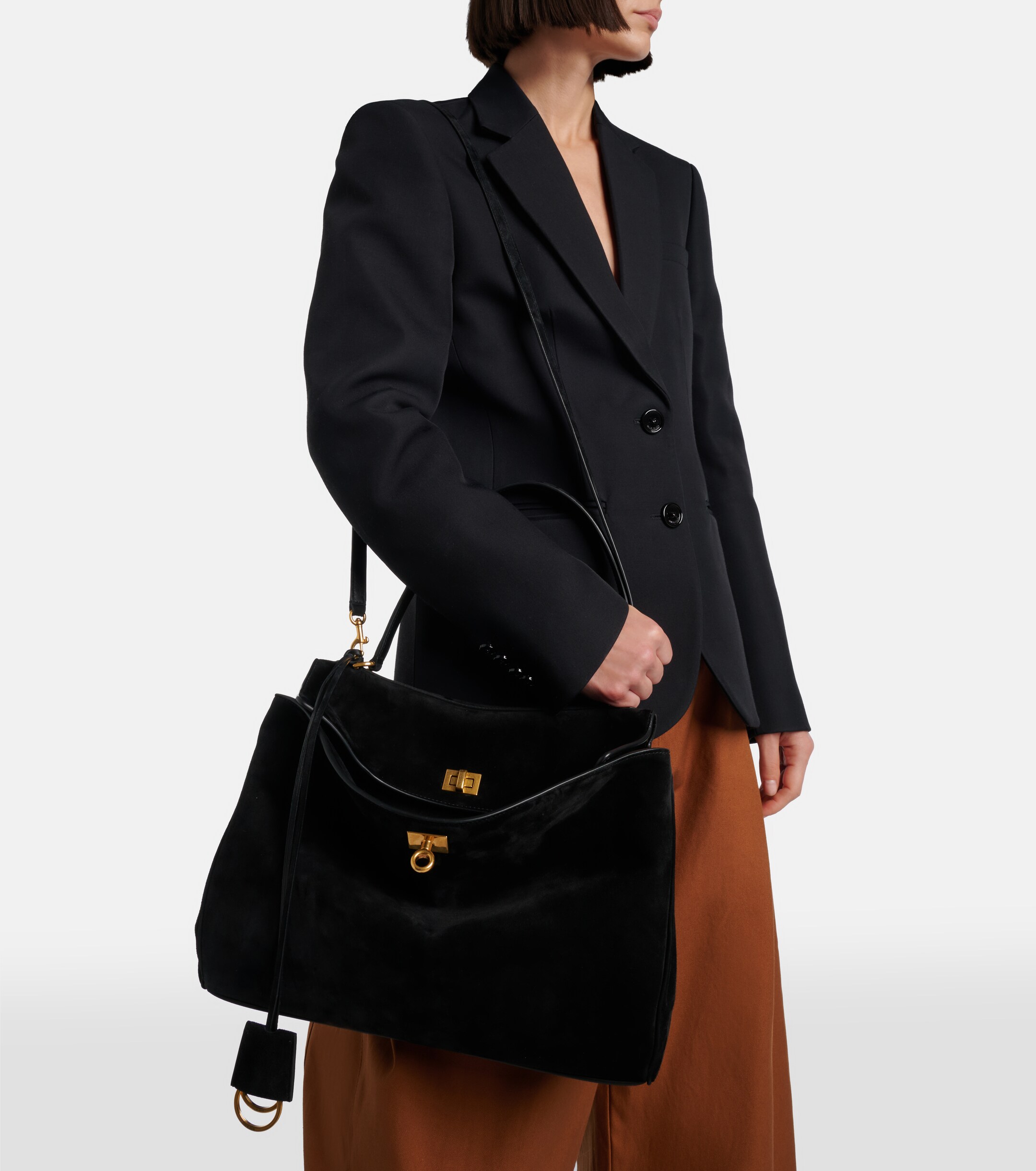 Balenciaga Rodeo Medium suede shoulder bag
