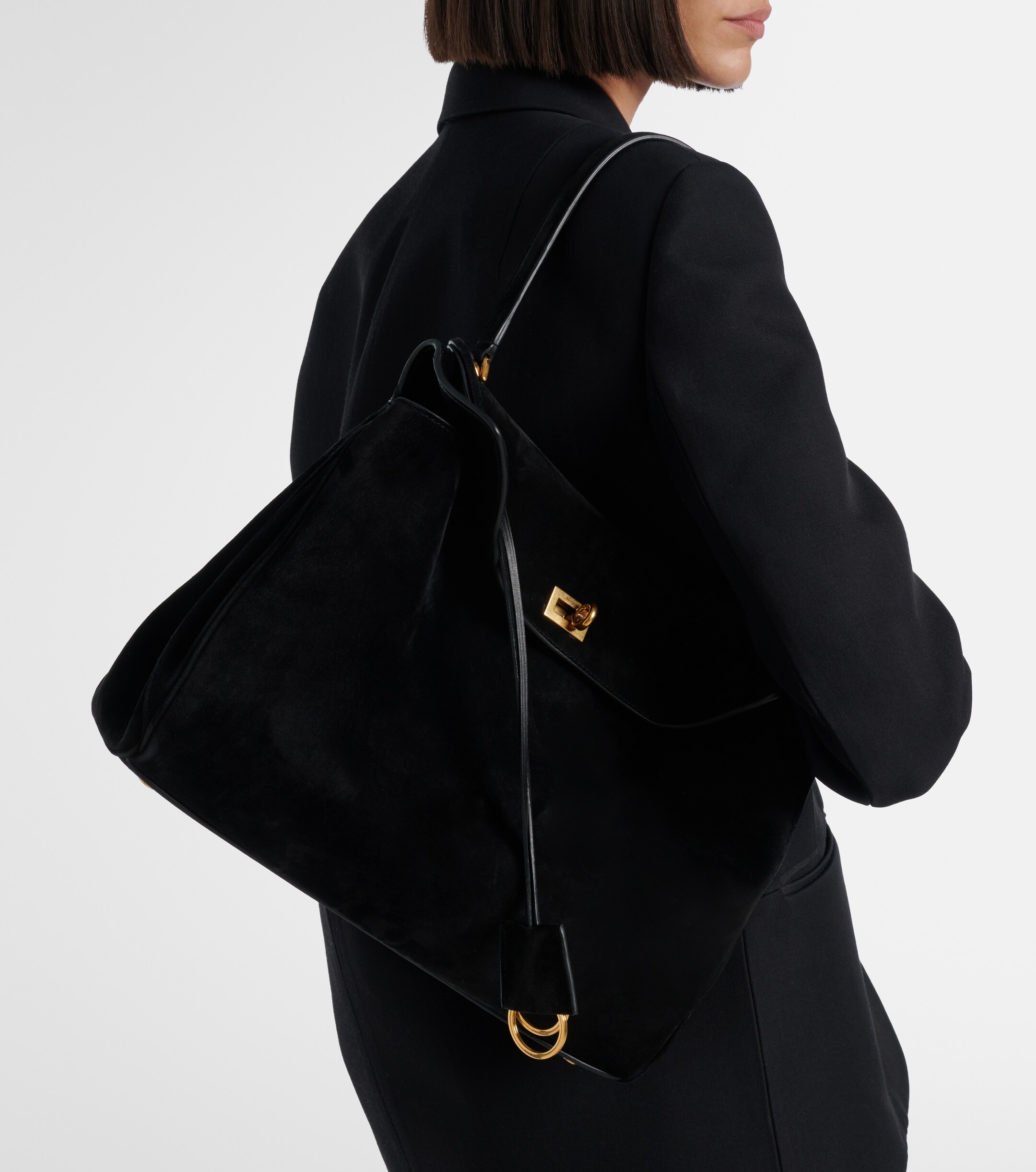 Balenciaga Rodeo Medium suede shoulder bag
