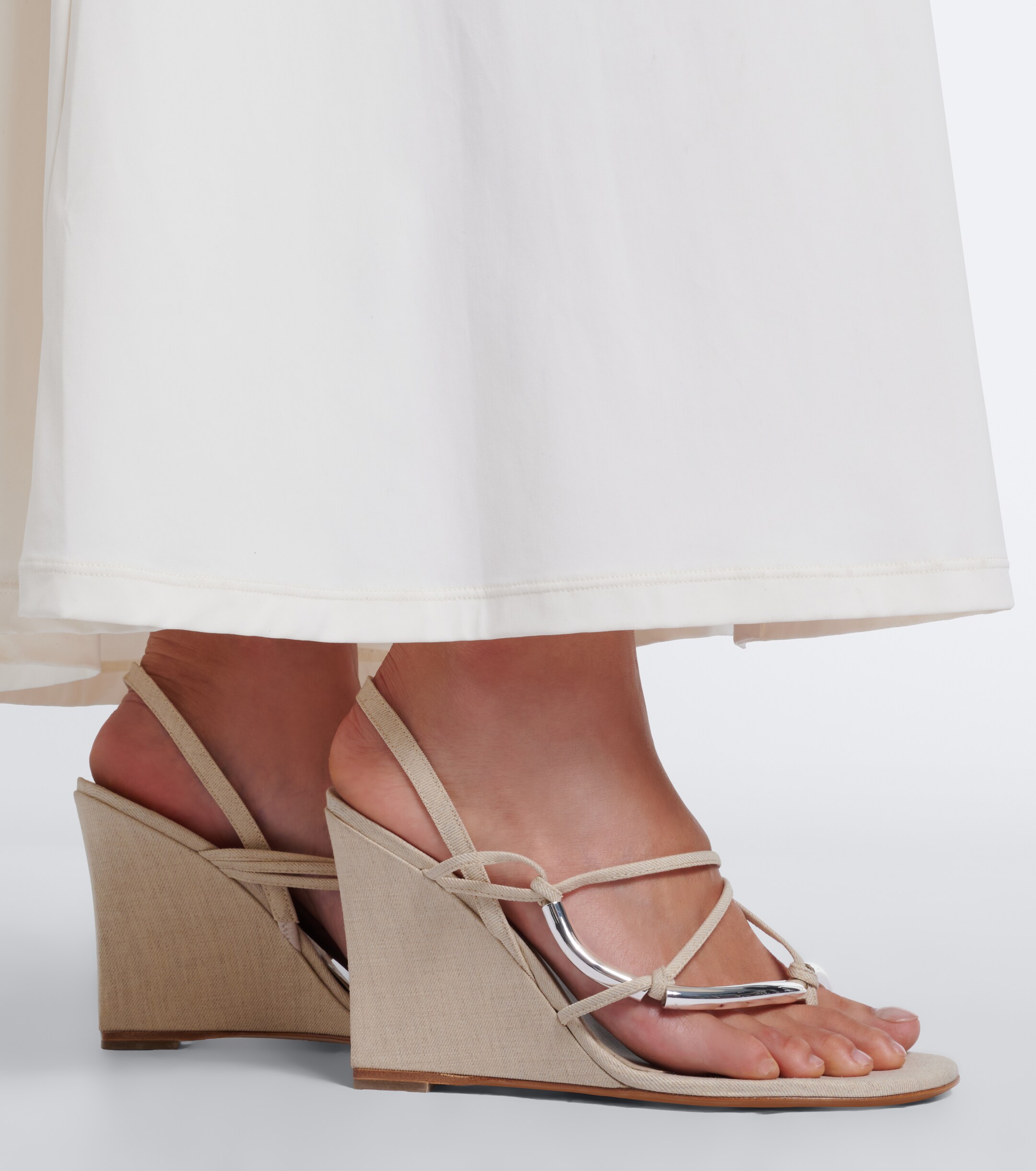 Christopher Esber Christopher Esber Molten wedge thong sandals