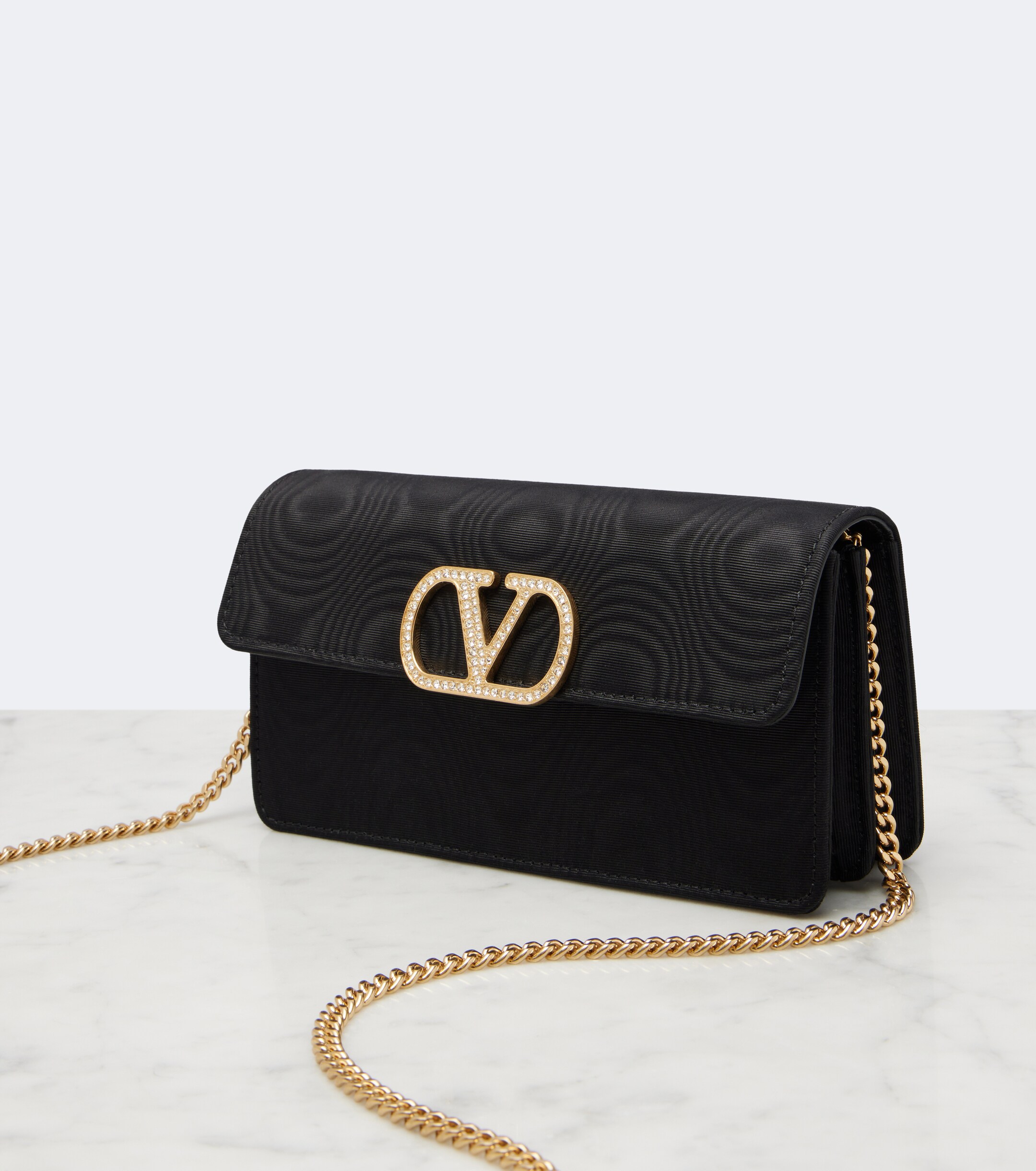 Valentino Garavani VLogo Mini moire clutch thumbnail