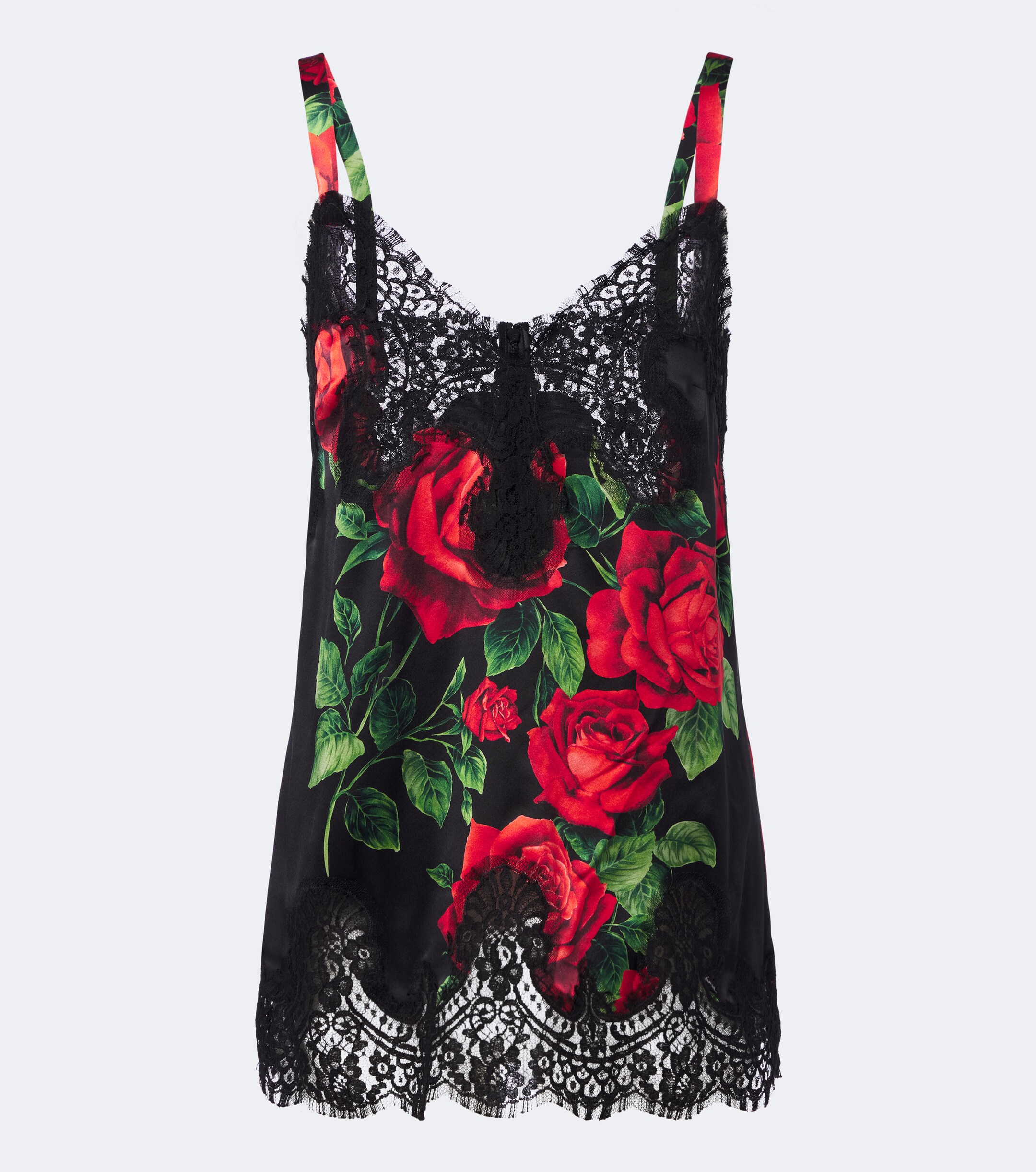 Dolce&Gabbana Dolce & Gabbana Floral silk and cotton-blend camisole