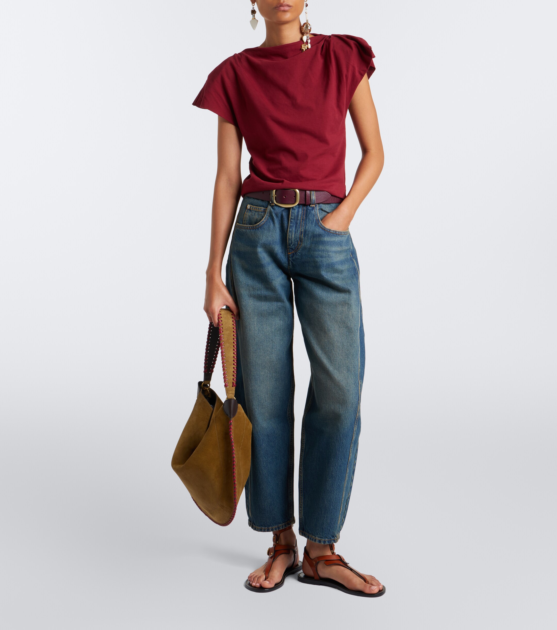 Isabel Marant Oskan Large suede shoulder bag