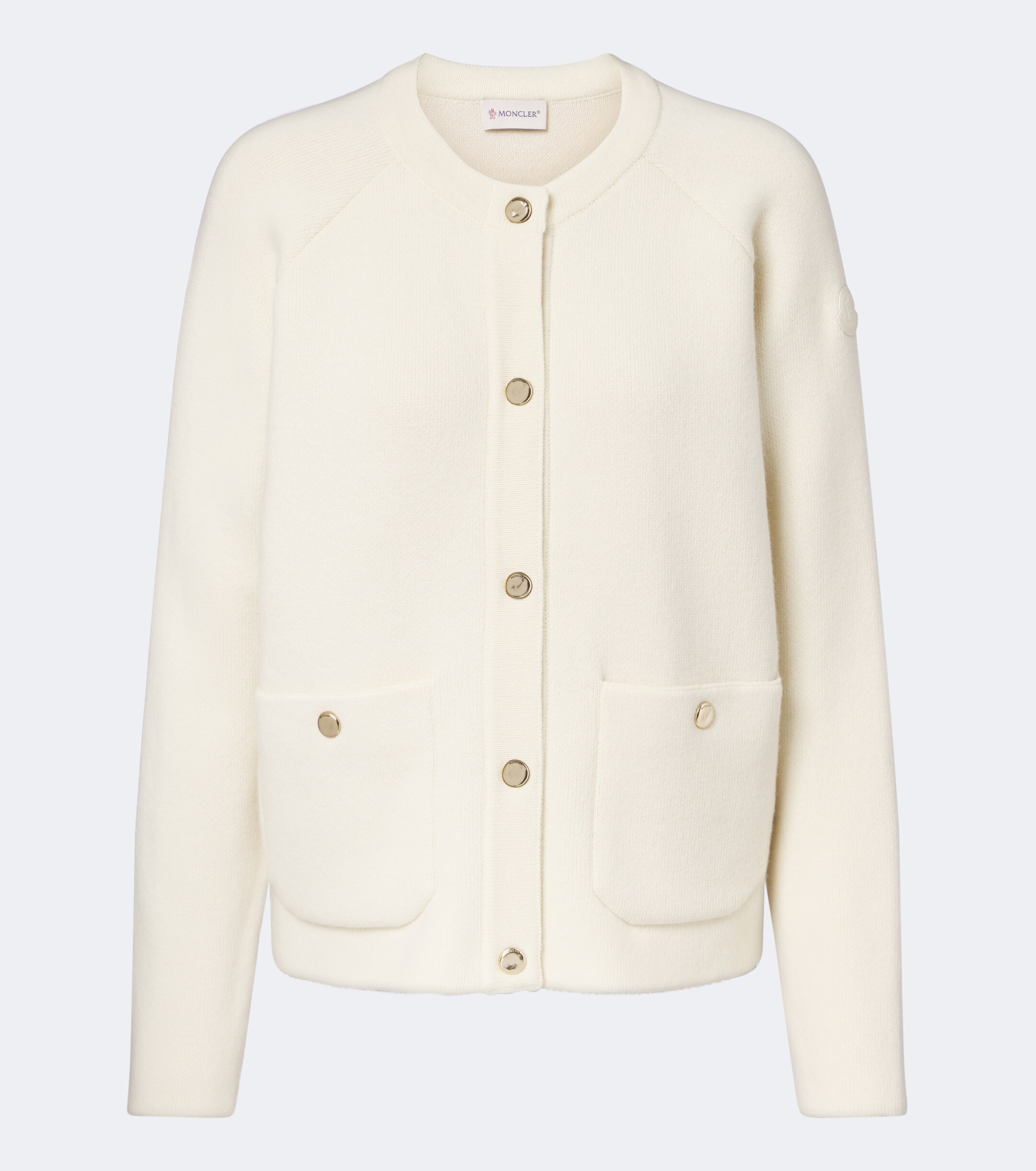 Moncler Moncler Wool, cotton, and cashmere-blend cardigan
