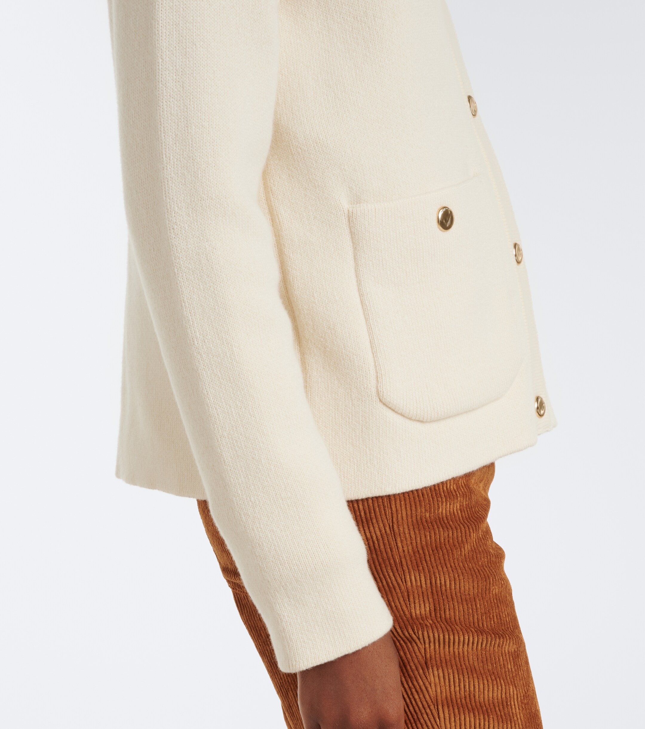 Moncler Moncler Wool, cotton, and cashmere-blend cardigan