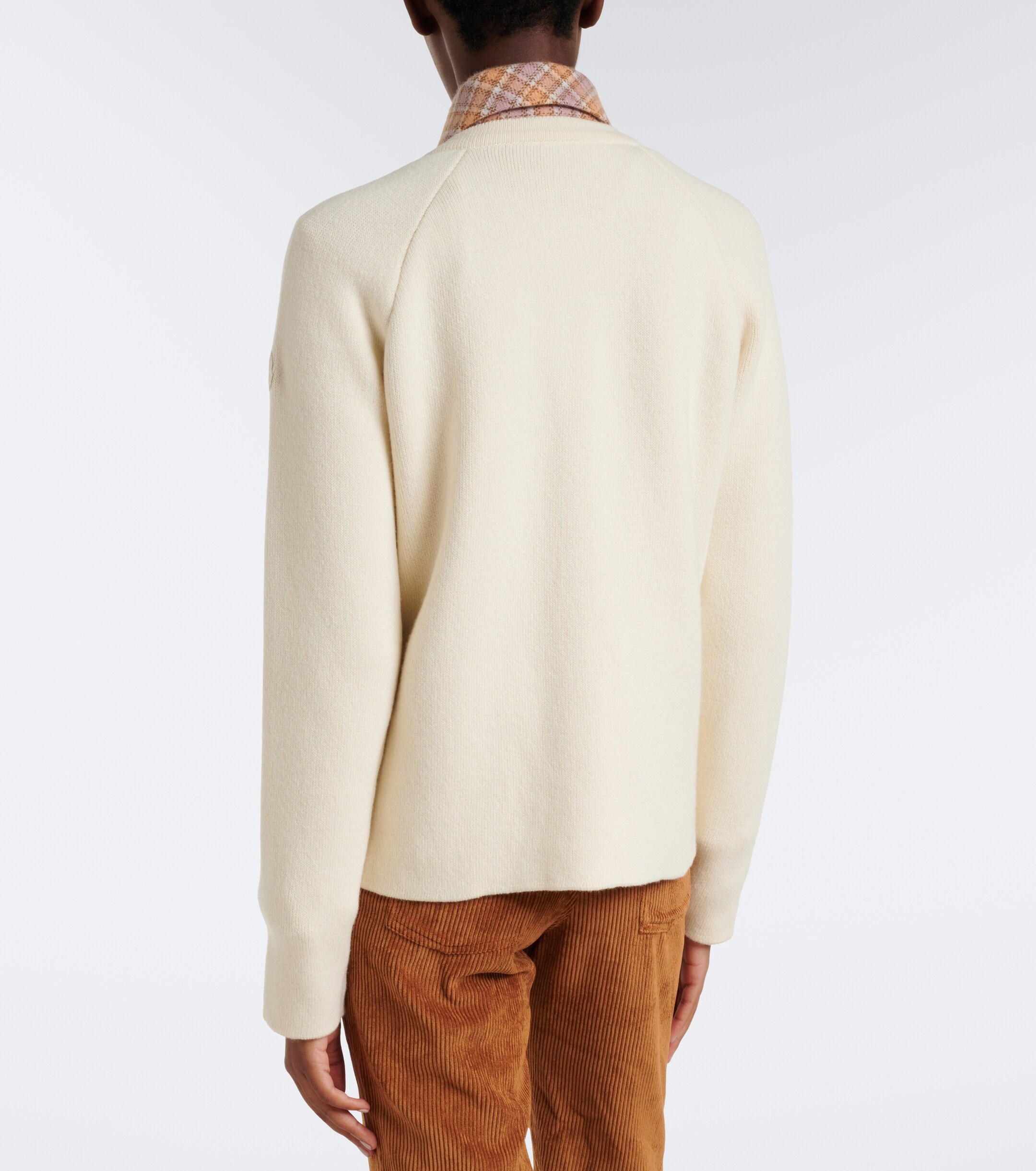 Moncler Moncler Wool, cotton, and cashmere-blend cardigan