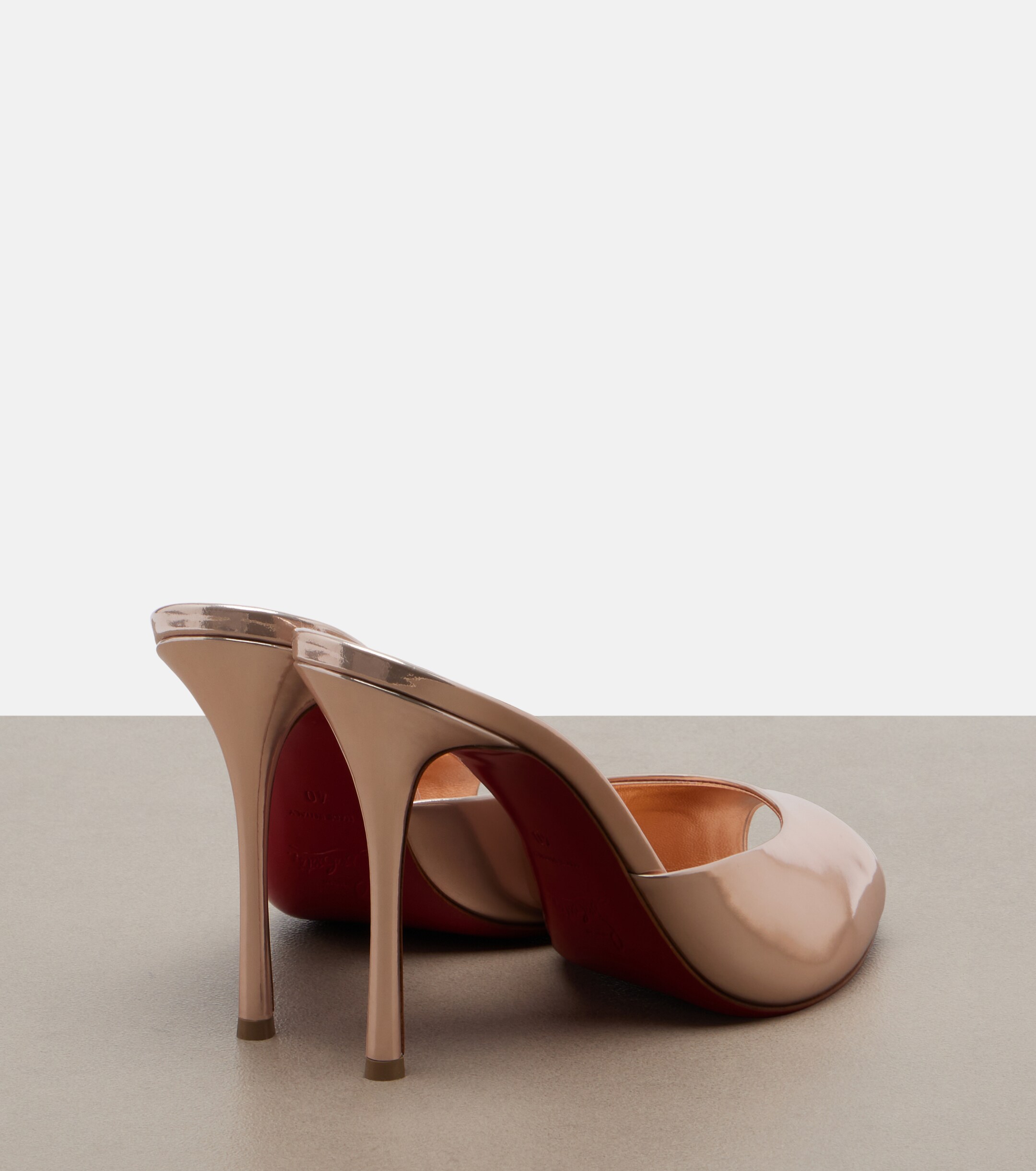 CHRISTIAN LOUBOUTIN Christian Louboutin Me Dolly laminated leather mules