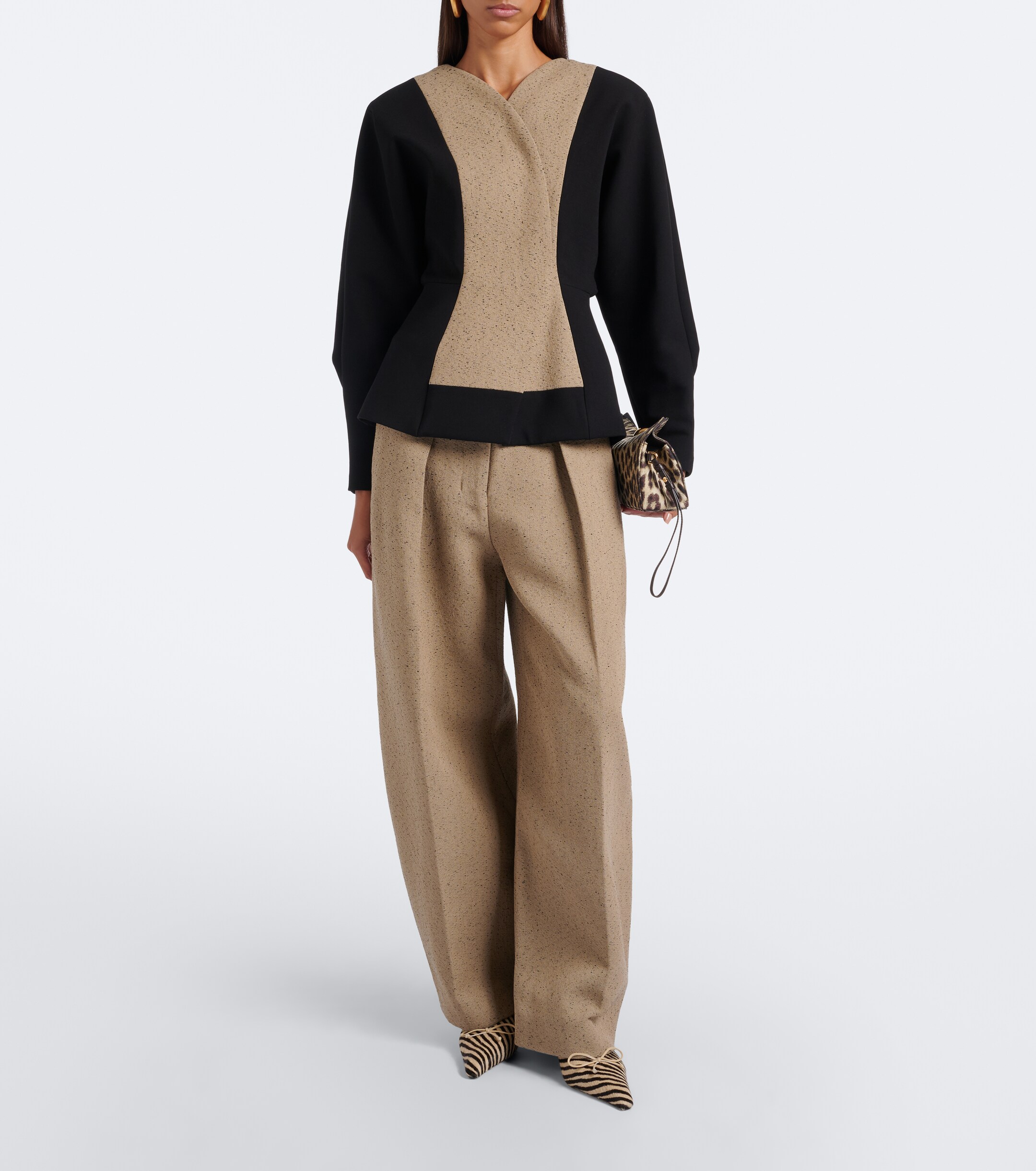 Jacquemus Jacquemus Paloma paneled cotton and wool-blend jacket