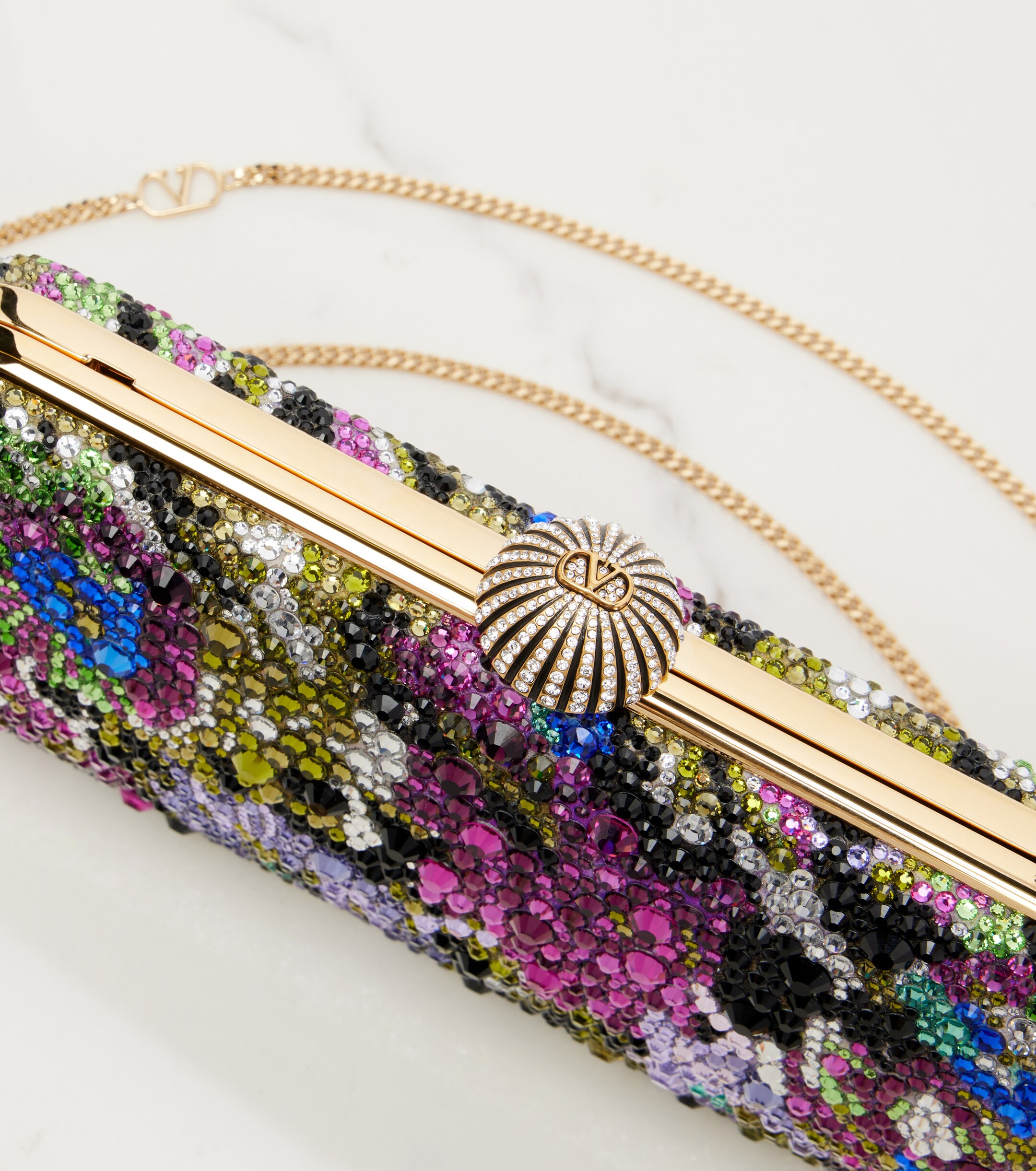 Valentino Garavani Carry Secrets embellished clutch thumbnail