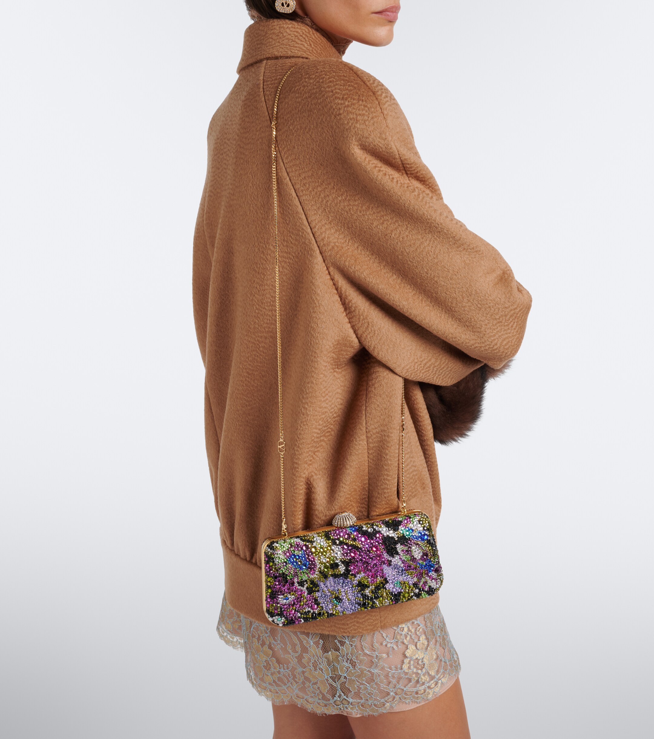 Valentino Garavani Carry Secrets embellished clutch thumbnail