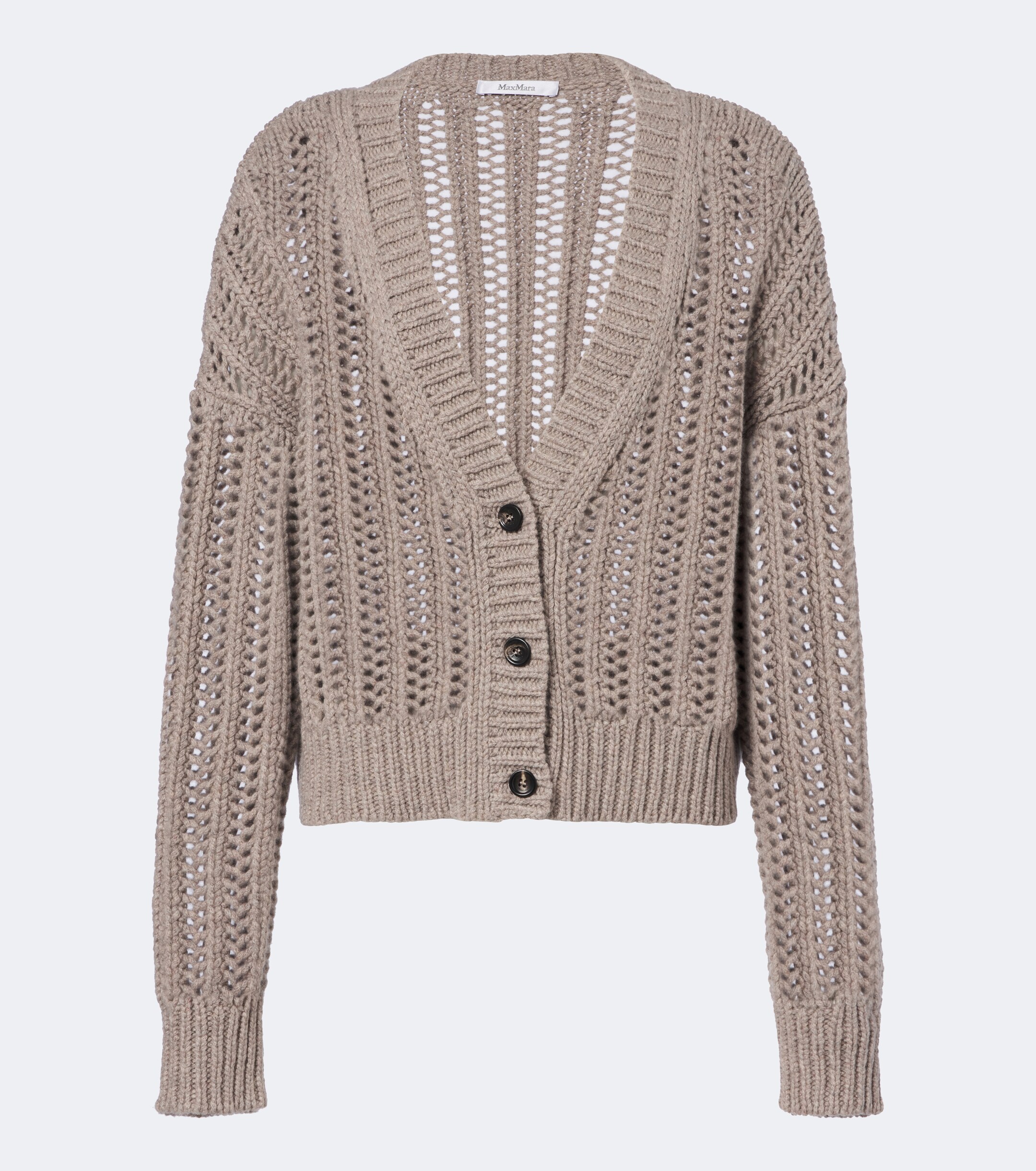 Max Mara Max Mara Open-knit cashmere cardigan