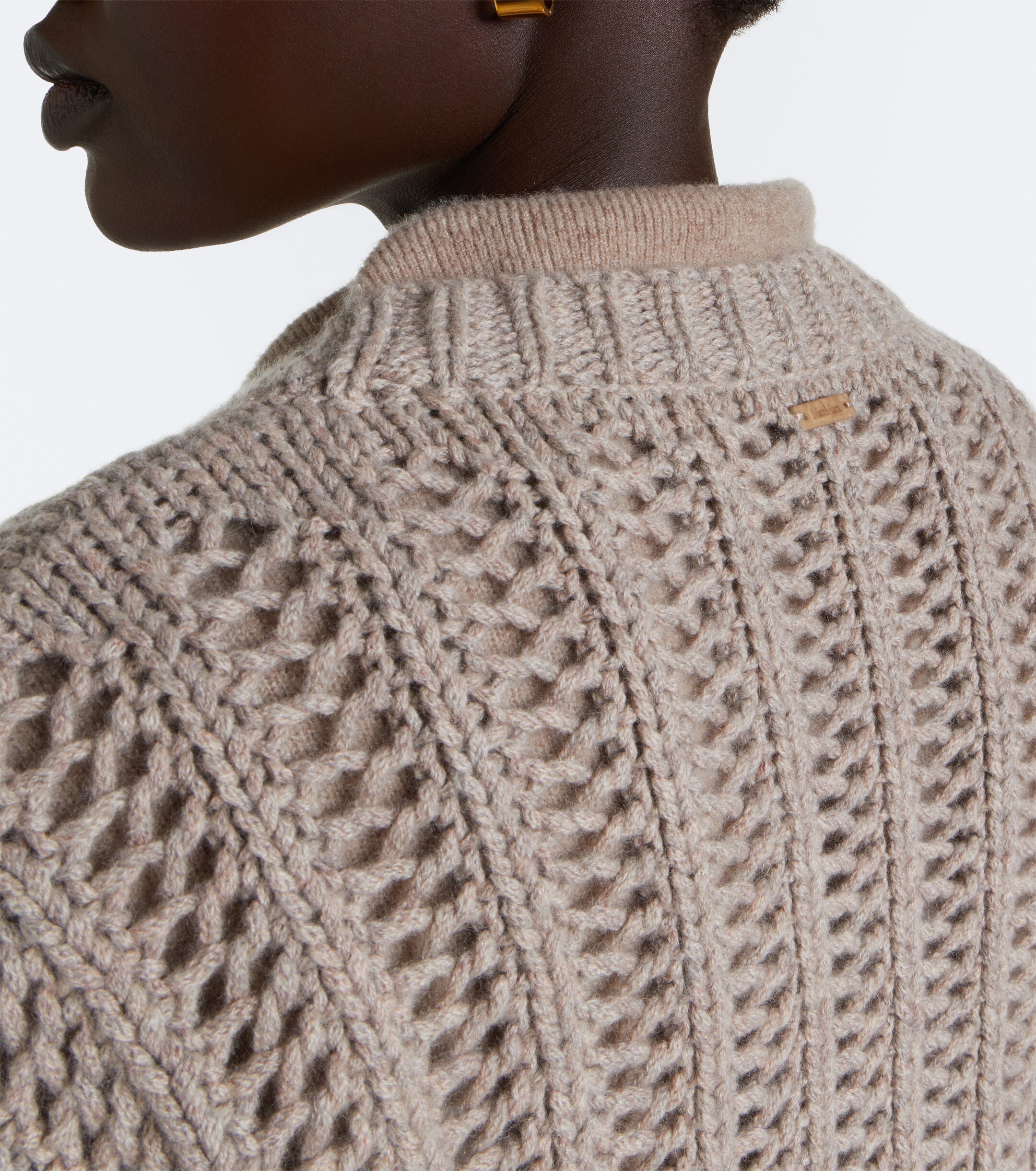 Max Mara Max Mara Open-knit cashmere cardigan