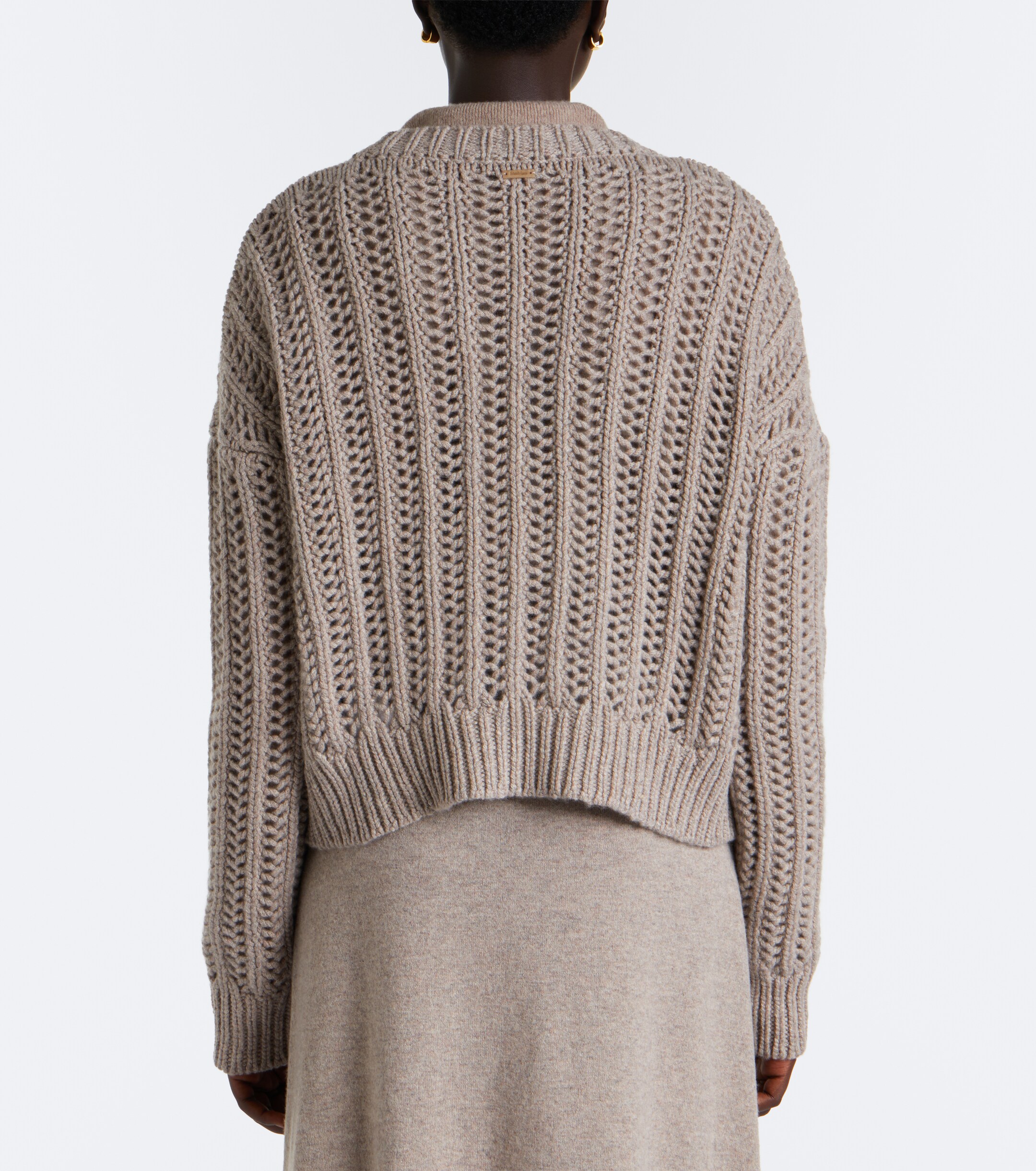 Max Mara Max Mara Open-knit cashmere cardigan