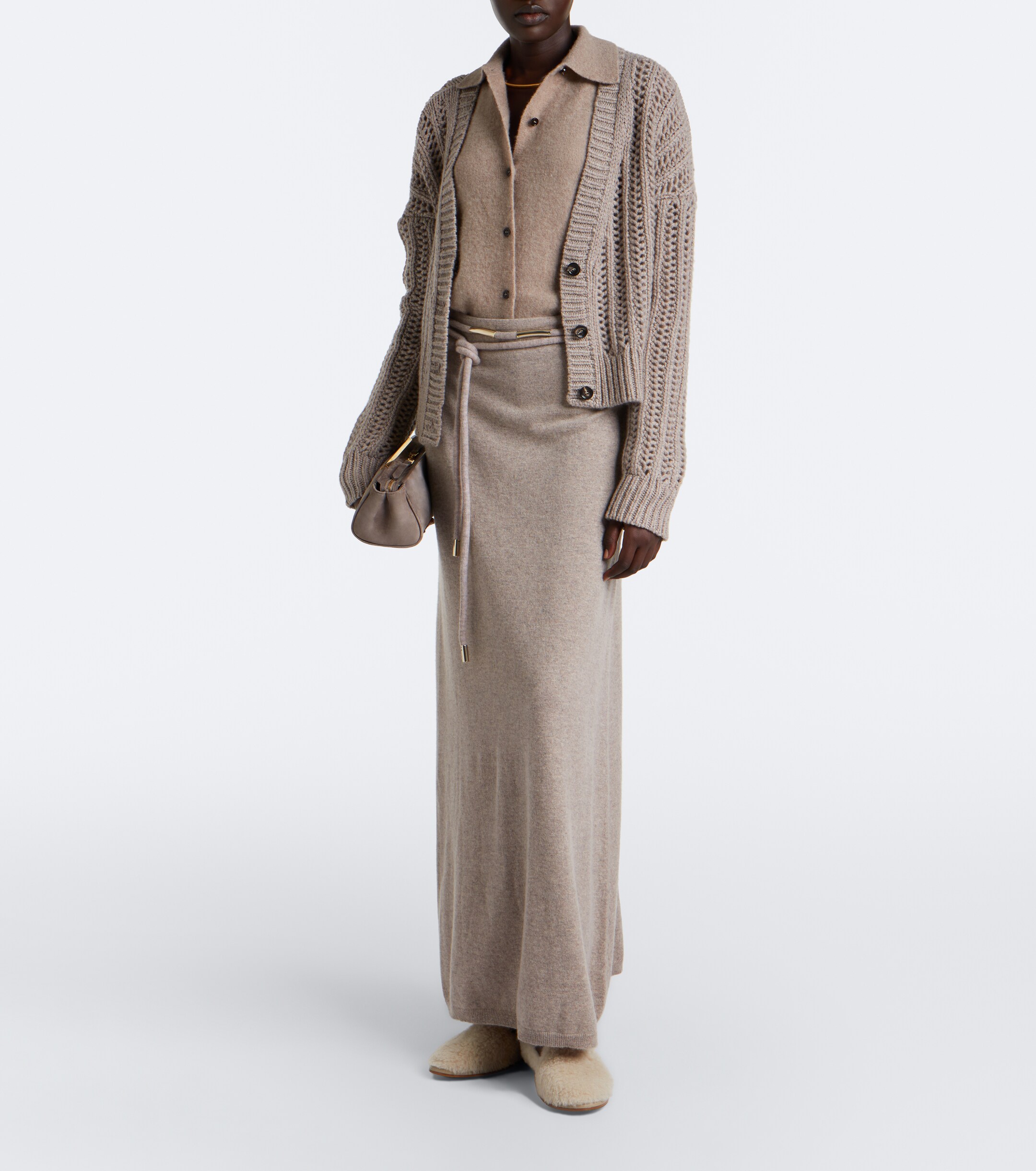 Max Mara Max Mara Open-knit cashmere cardigan