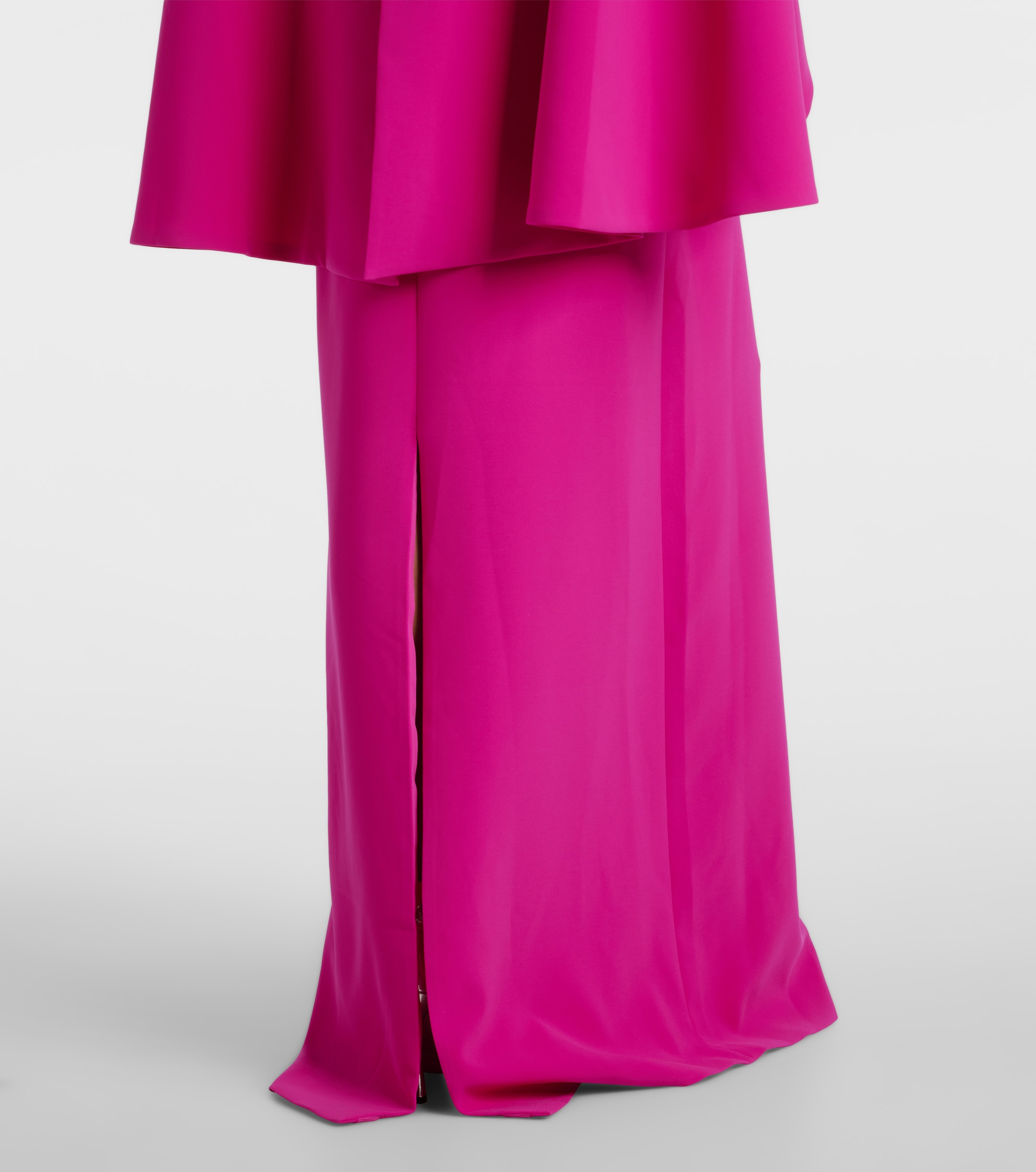 Costarellos Elin embellished caped crêpe gown