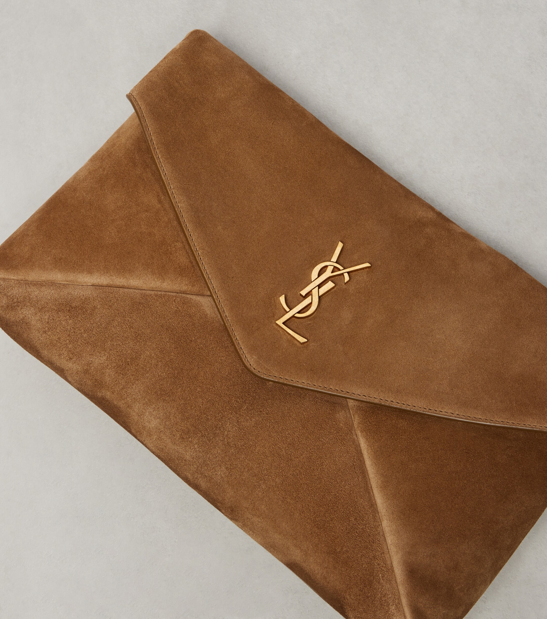 Saint Laurent Cassandre Large suede clutch