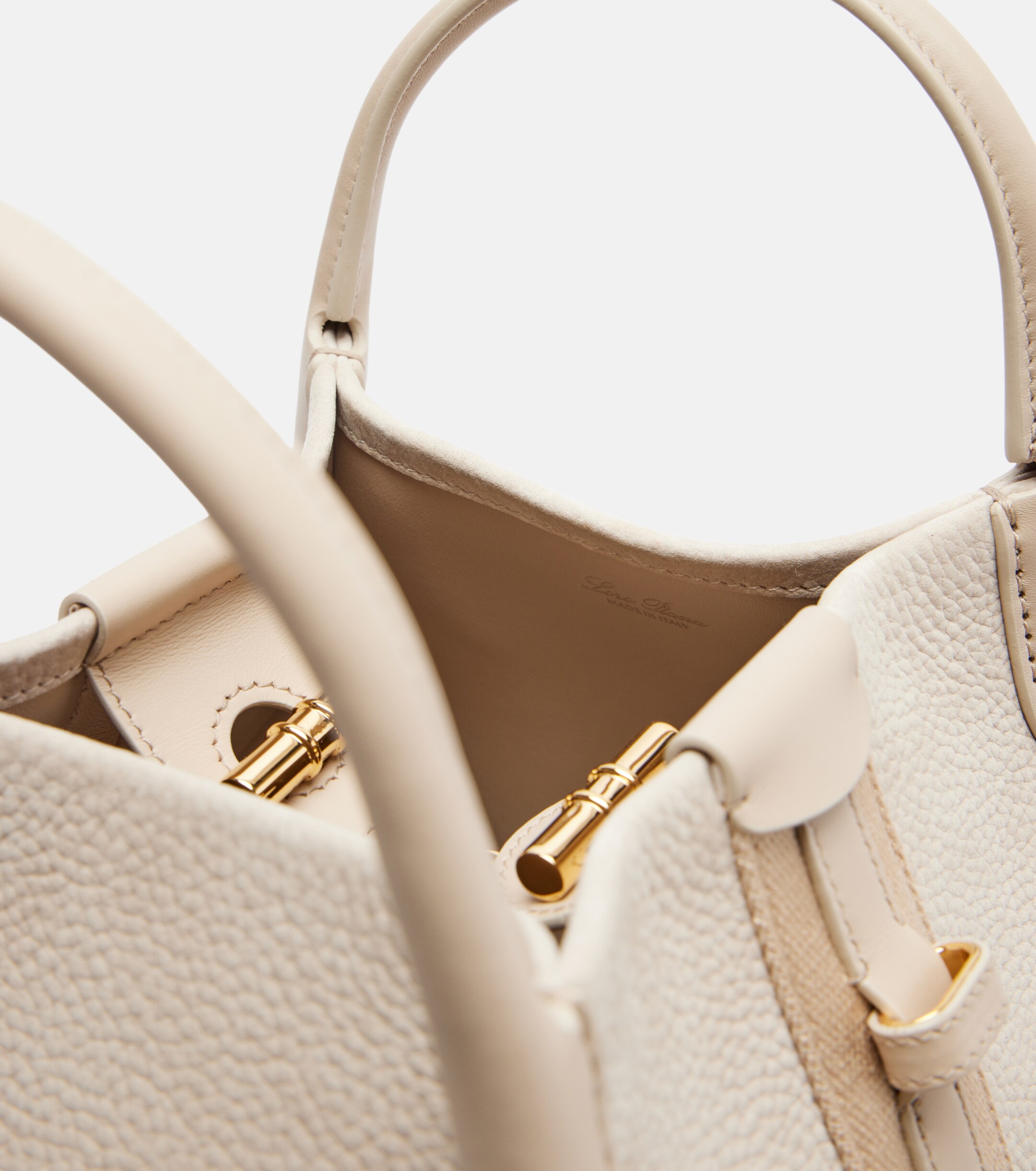Loro Piana Bale Small leather bucket bag