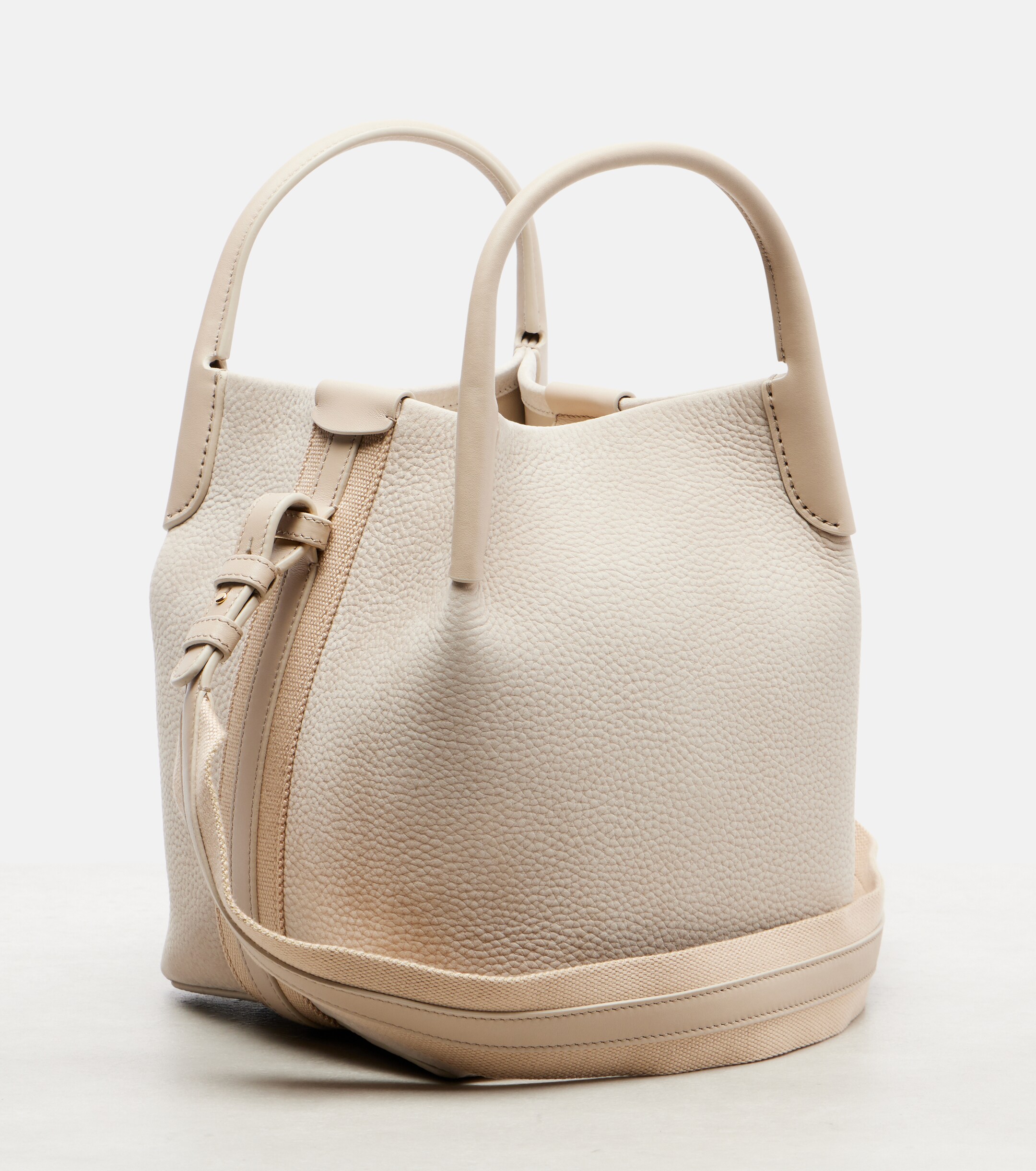 Loro Piana Bale Small leather bucket bag