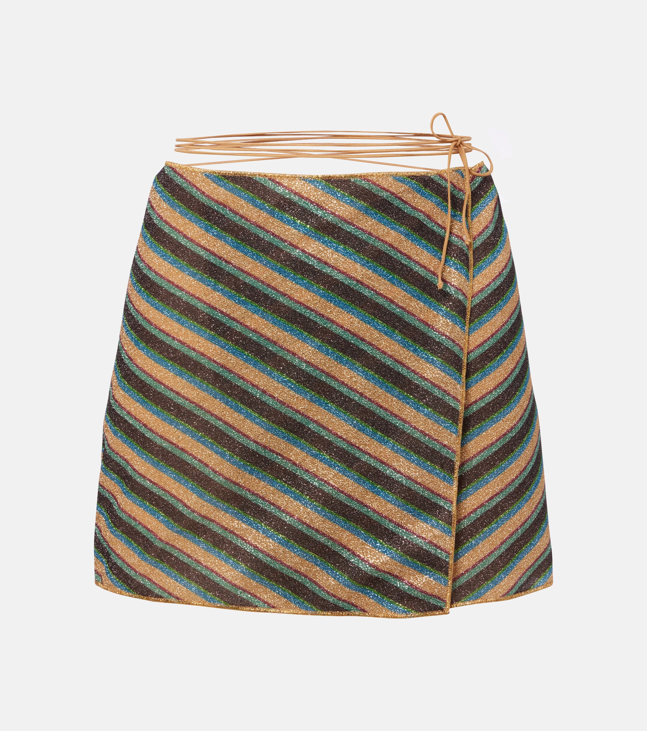 Oséree Oséree Lumière striped wrap skirt