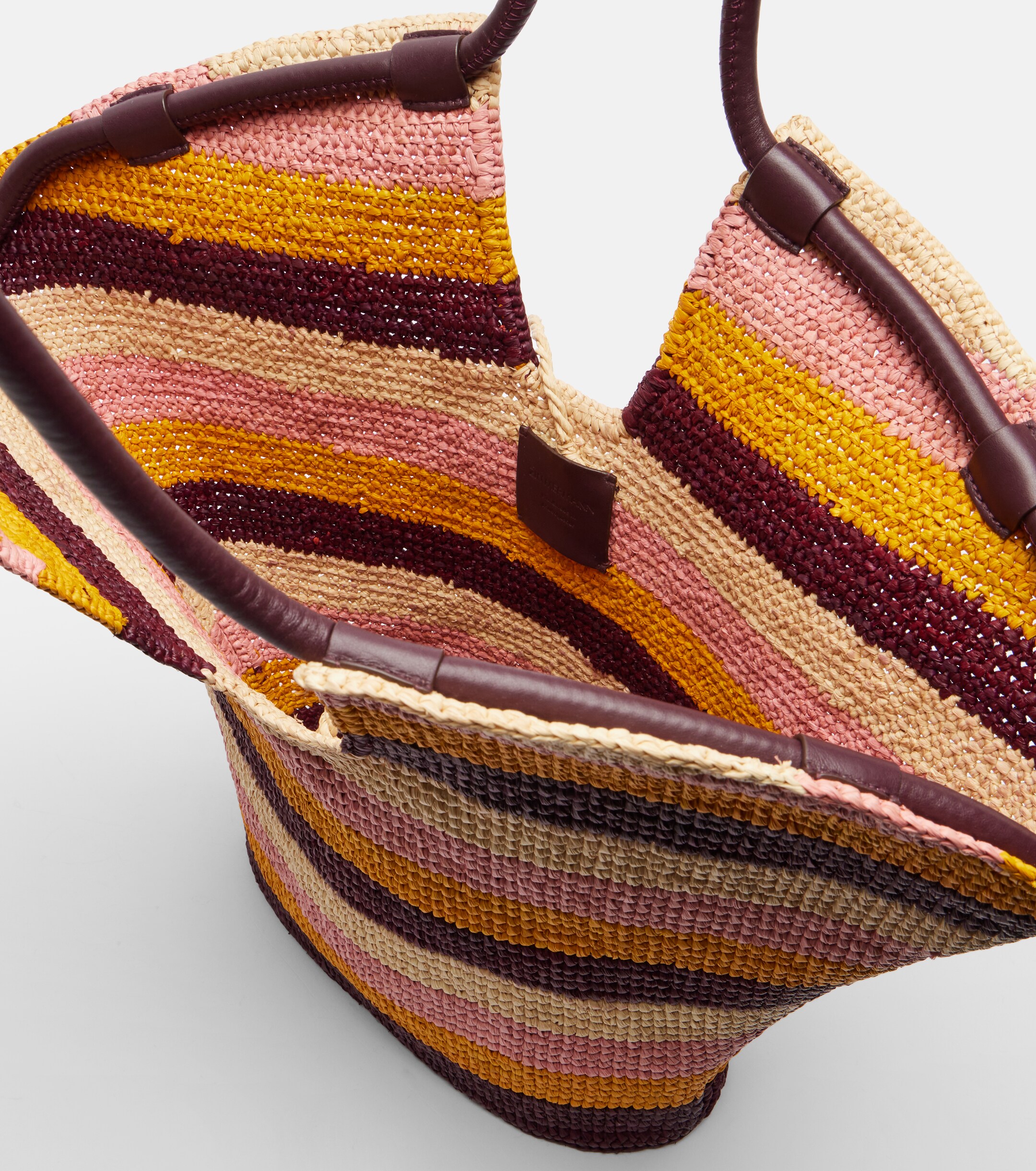 Zimmermann Goldentime Large raffia tote bag
