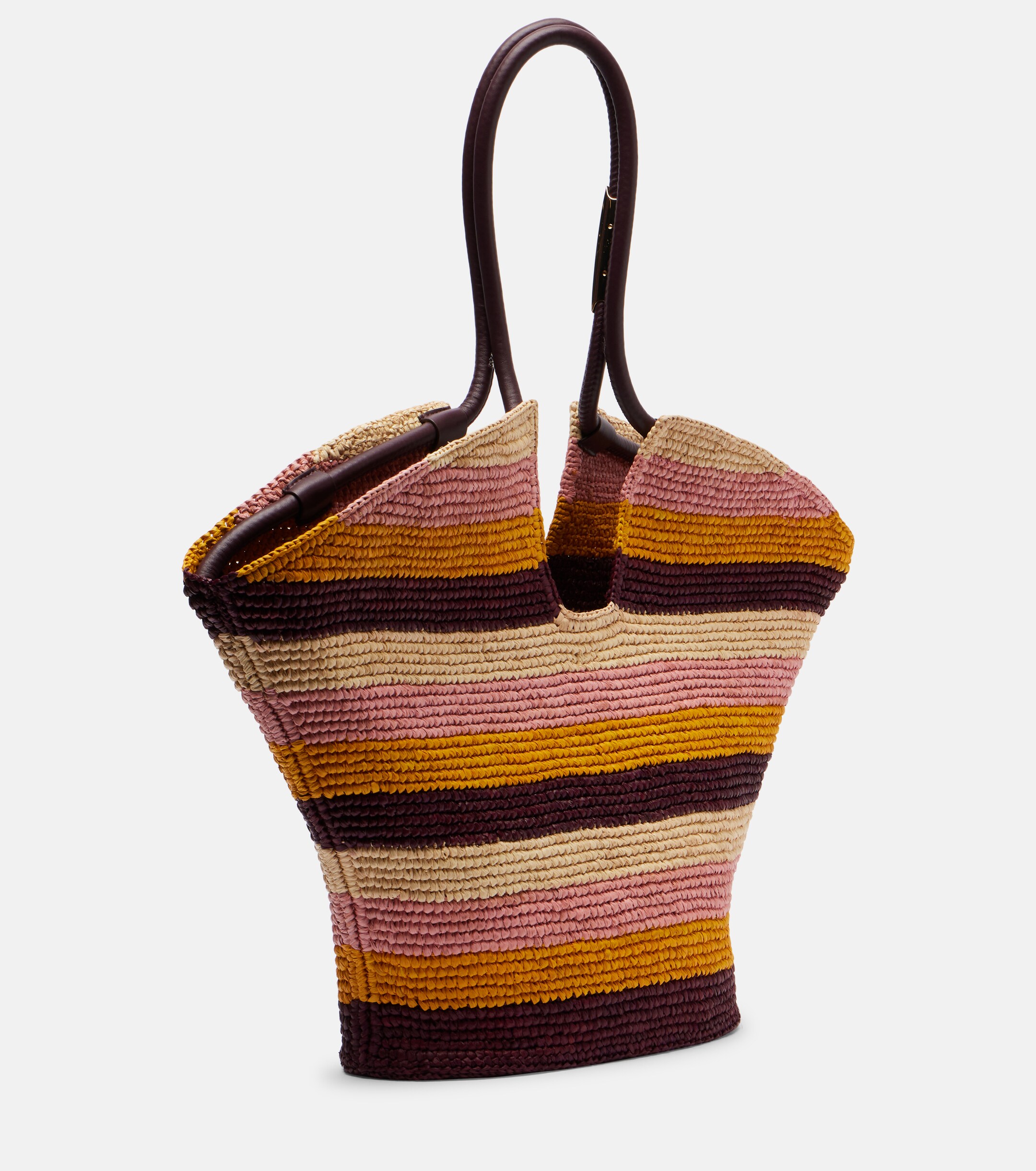 Zimmermann Goldentime Large raffia tote bag