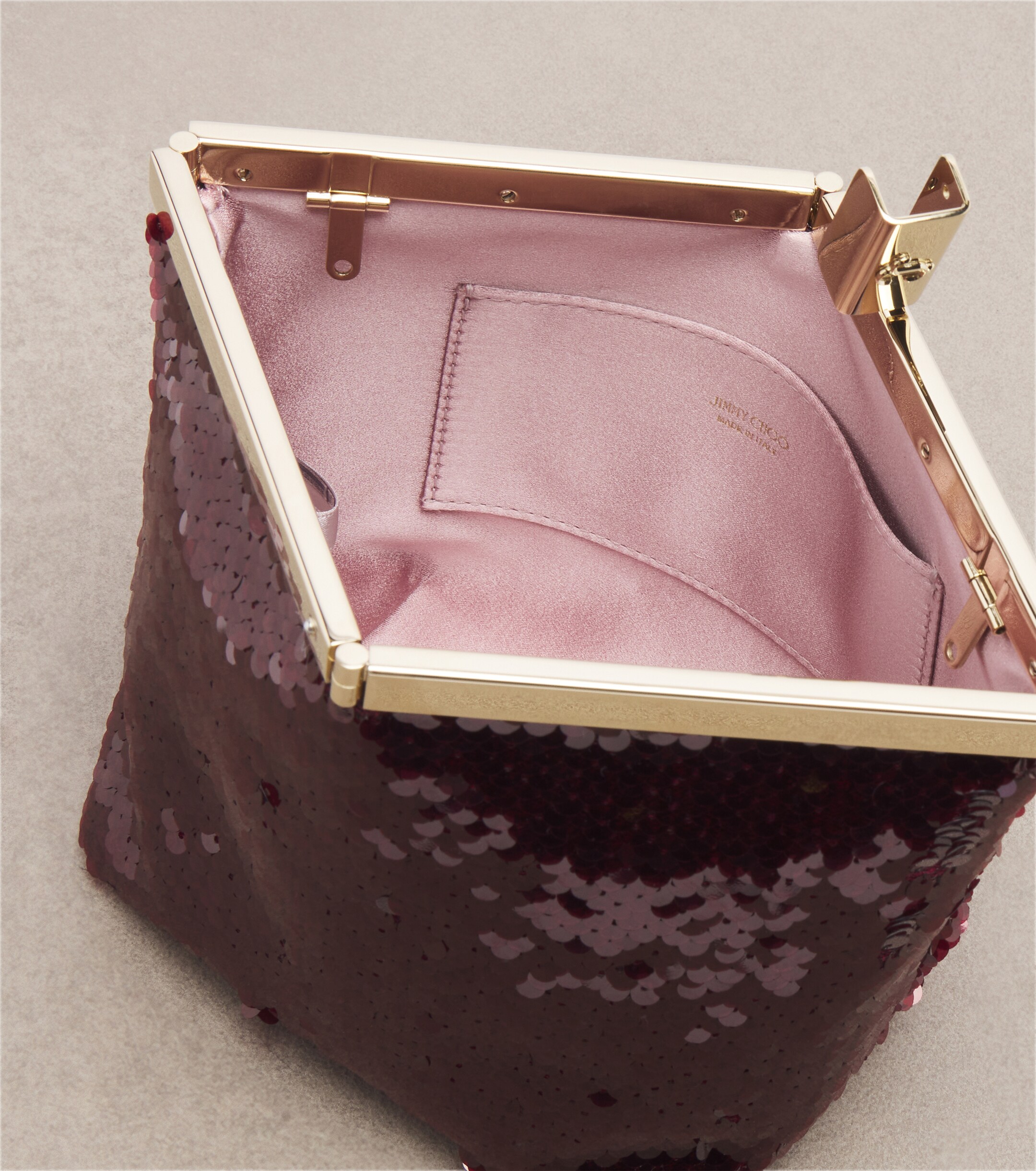 JIMMY CHOO Jimmy Choo Ganache Small sequined clutch