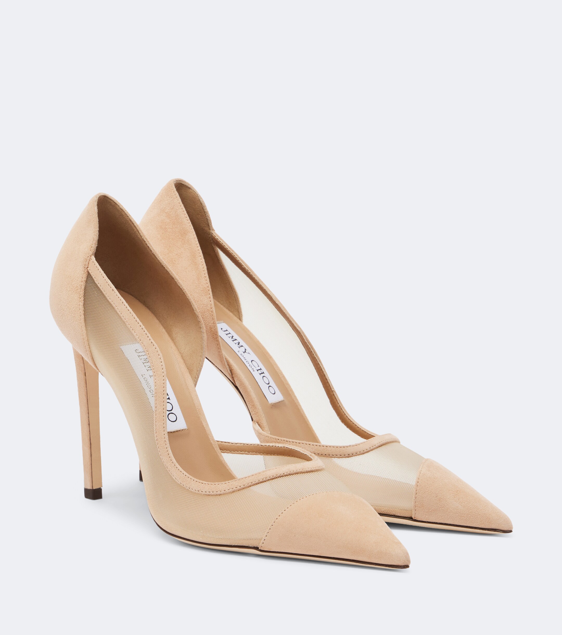 JIMMY CHOO Jimmy Choo Brigitte suede and mesh pumps