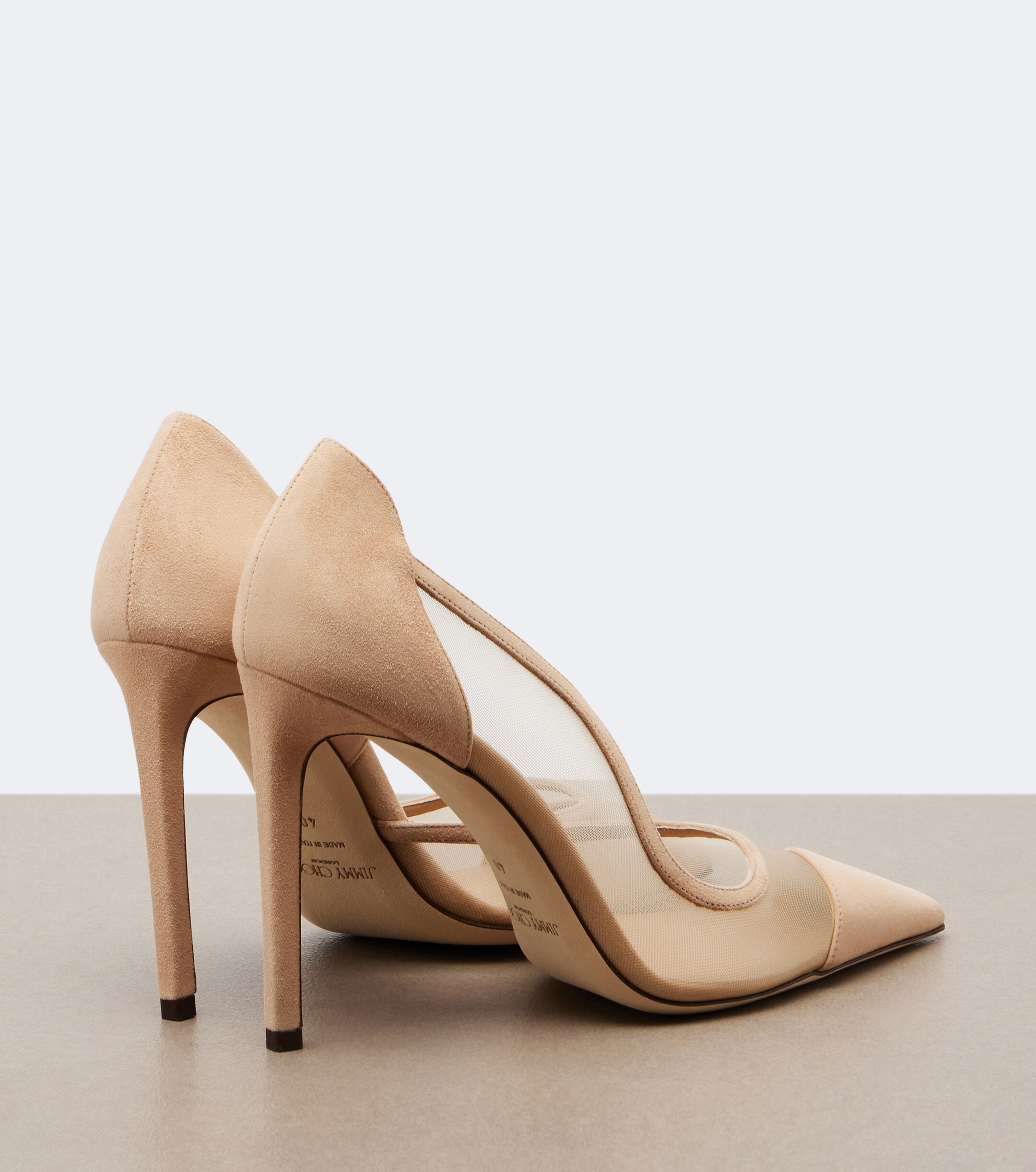 JIMMY CHOO Jimmy Choo Brigitte suede and mesh pumps