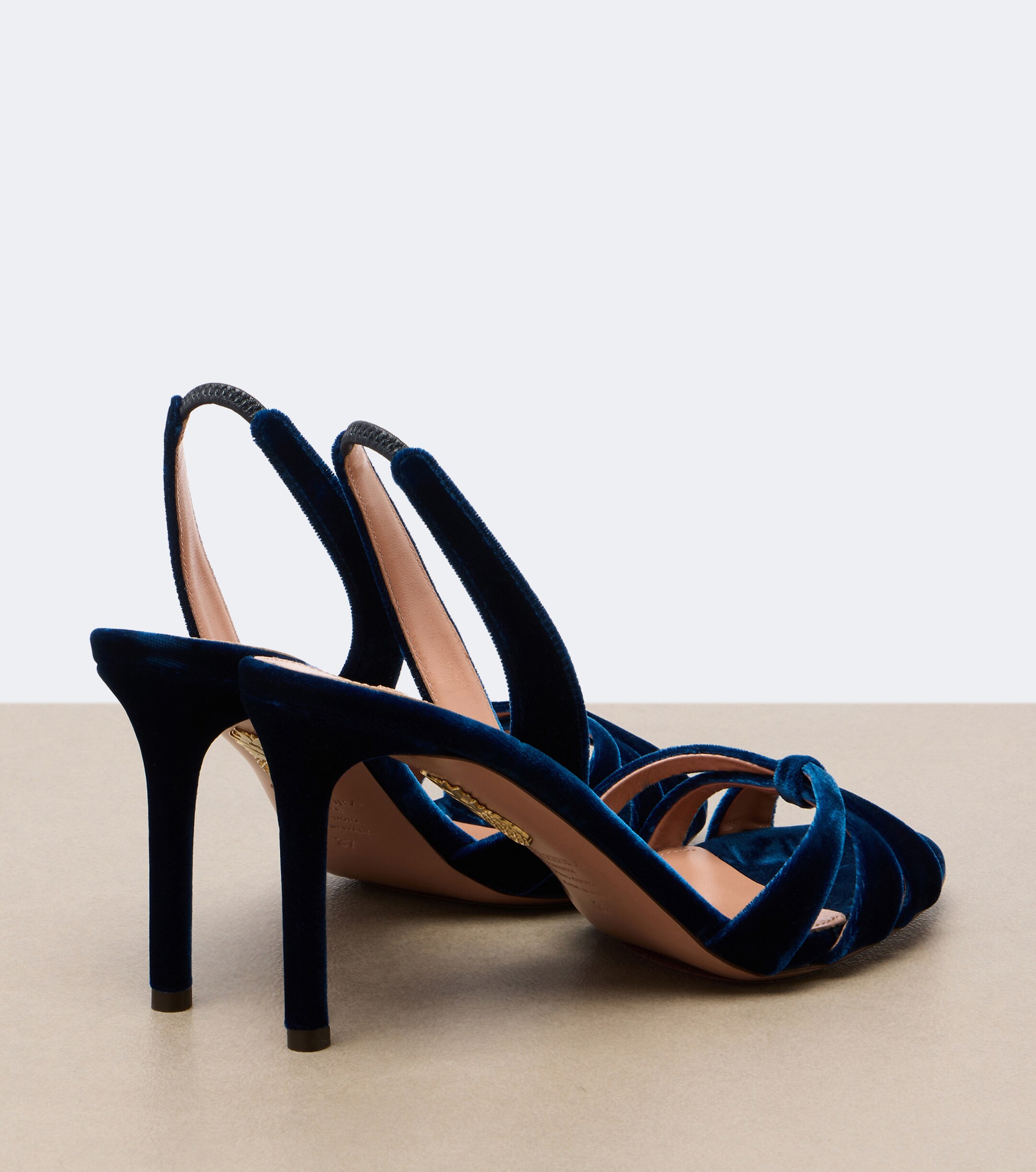 AQUAZZURA Aquazzura Tati velvet slingback sandals