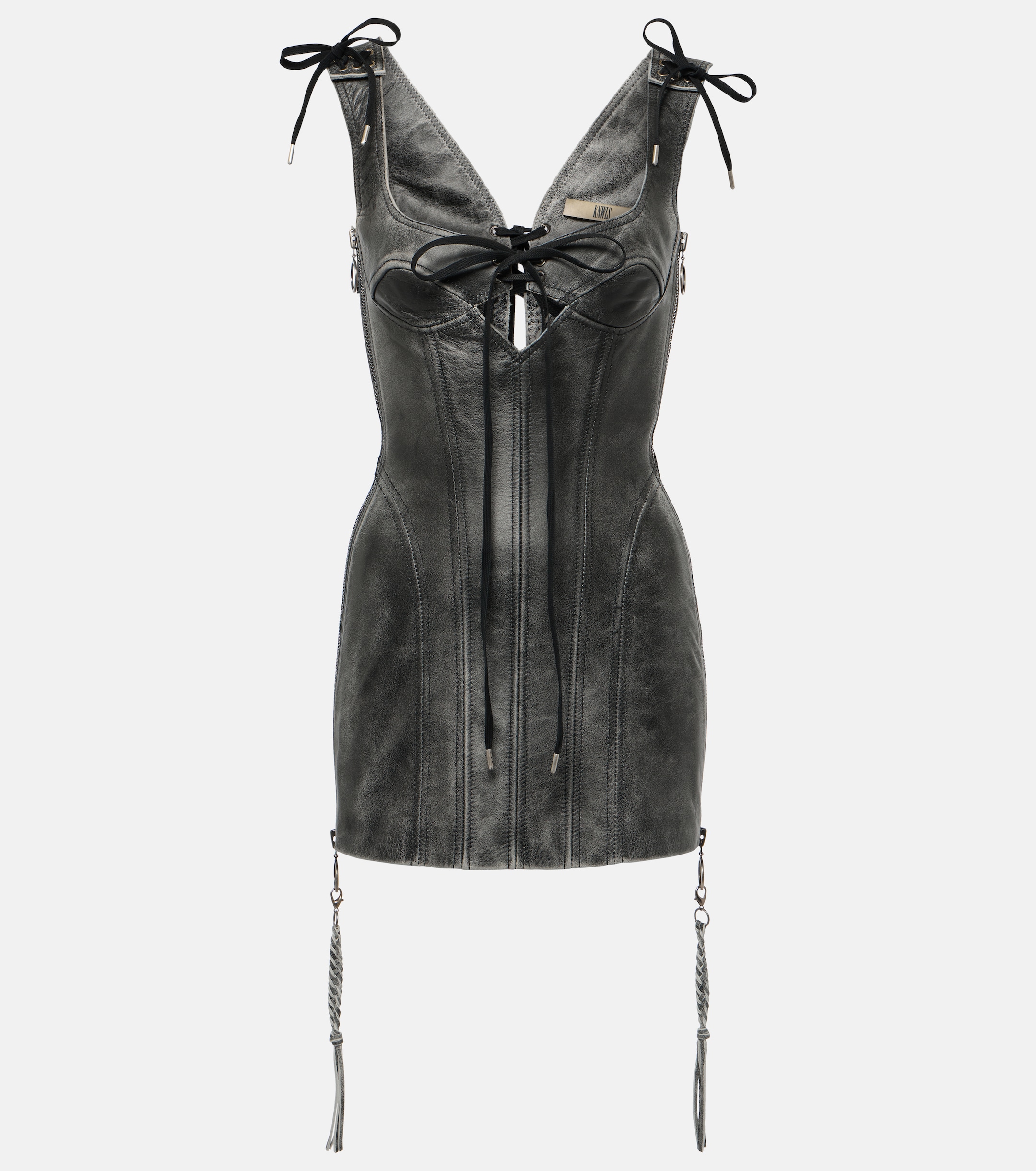 KNWLS Nihil leather minidress