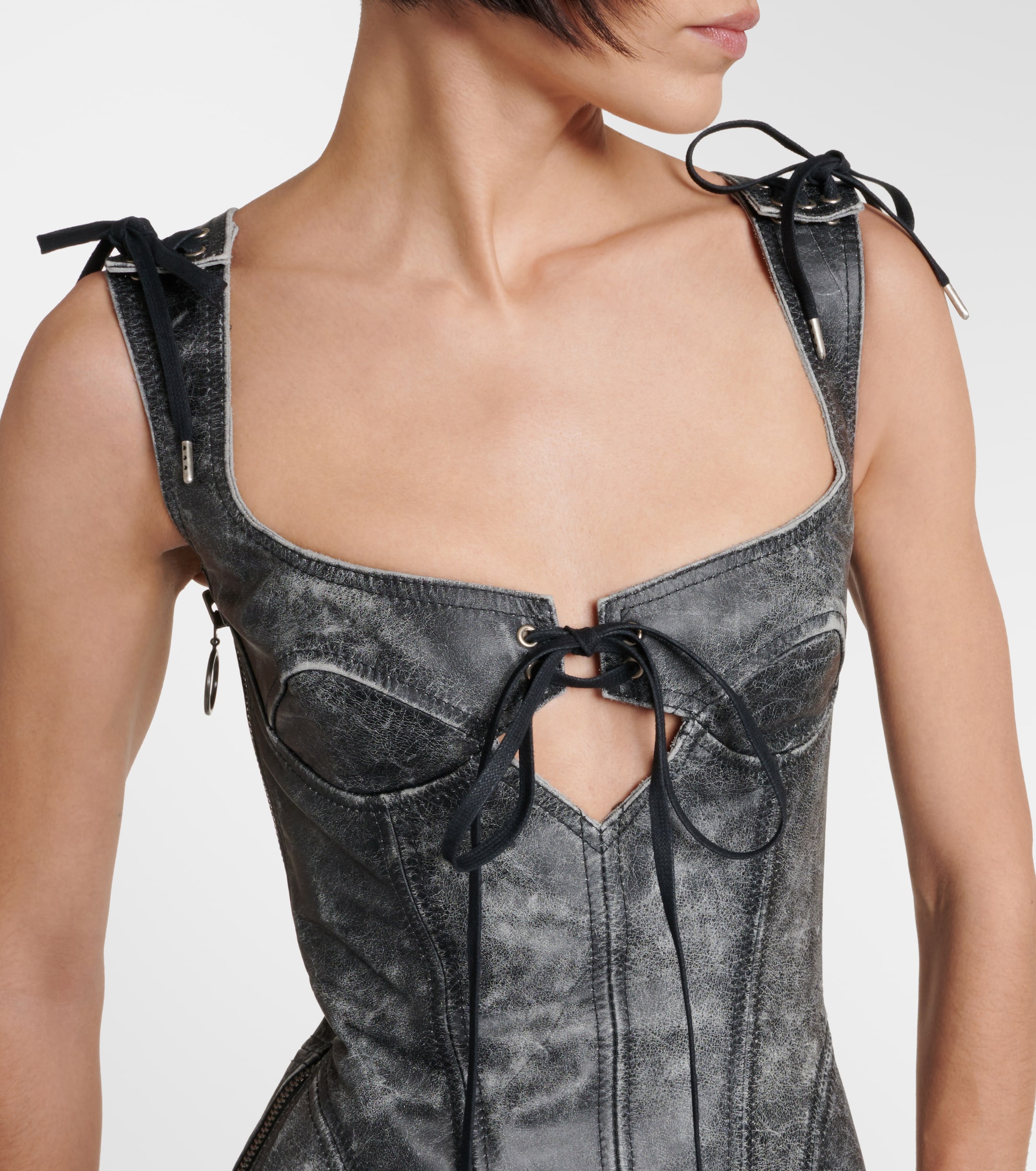 KNWLS Nihil leather minidress