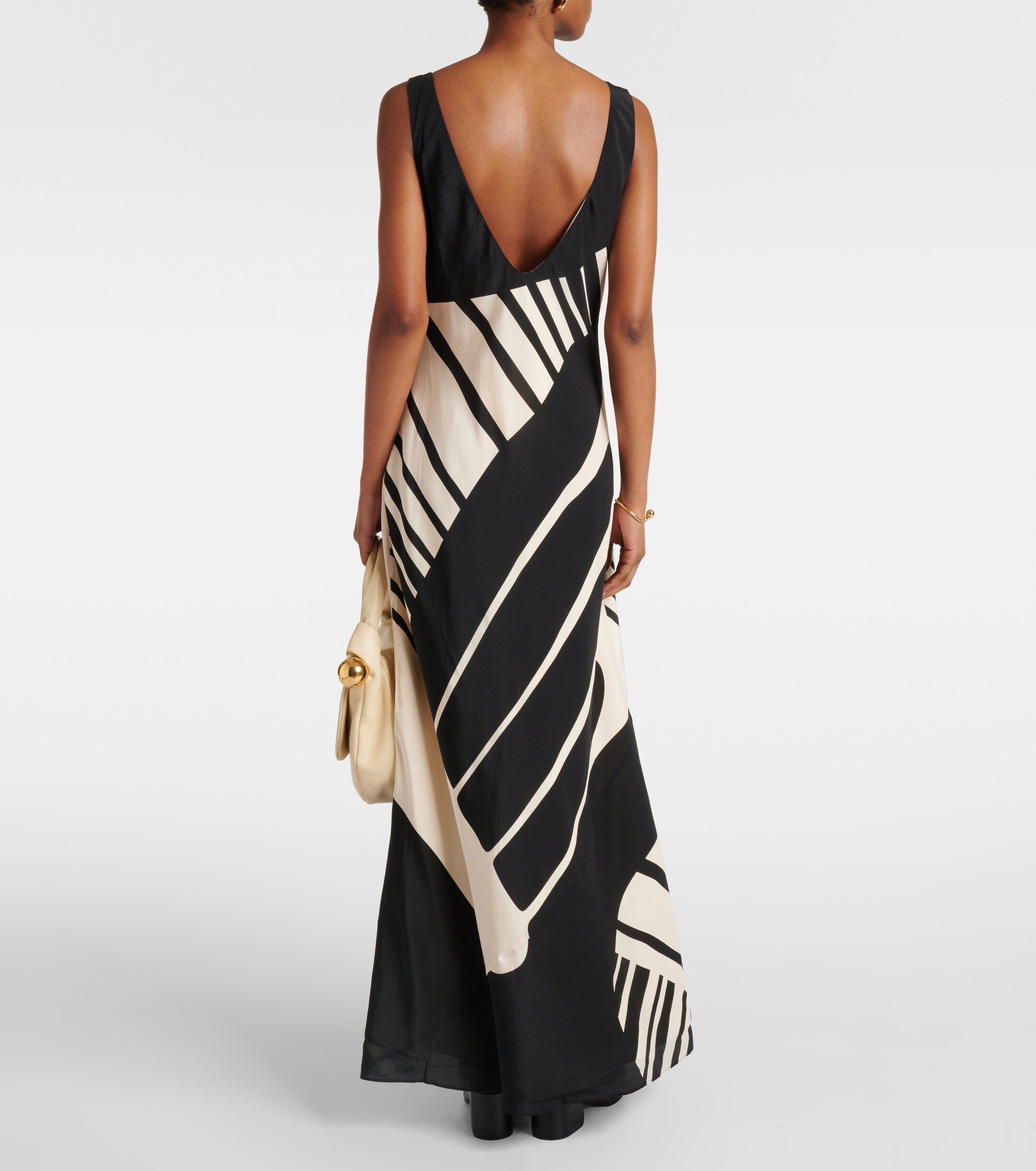 SIR. Arte printed silk satin maxi dress thumbnail