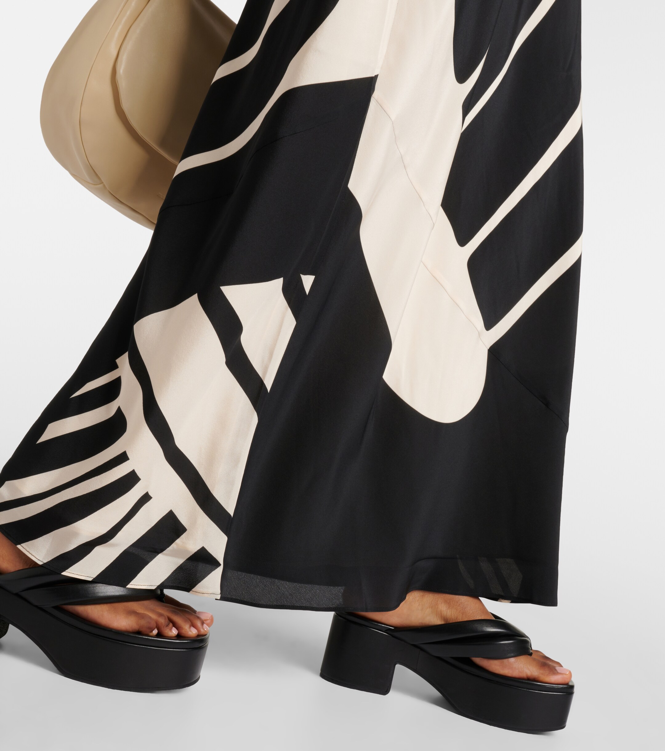 SIR. Arte printed silk satin maxi dress thumbnail