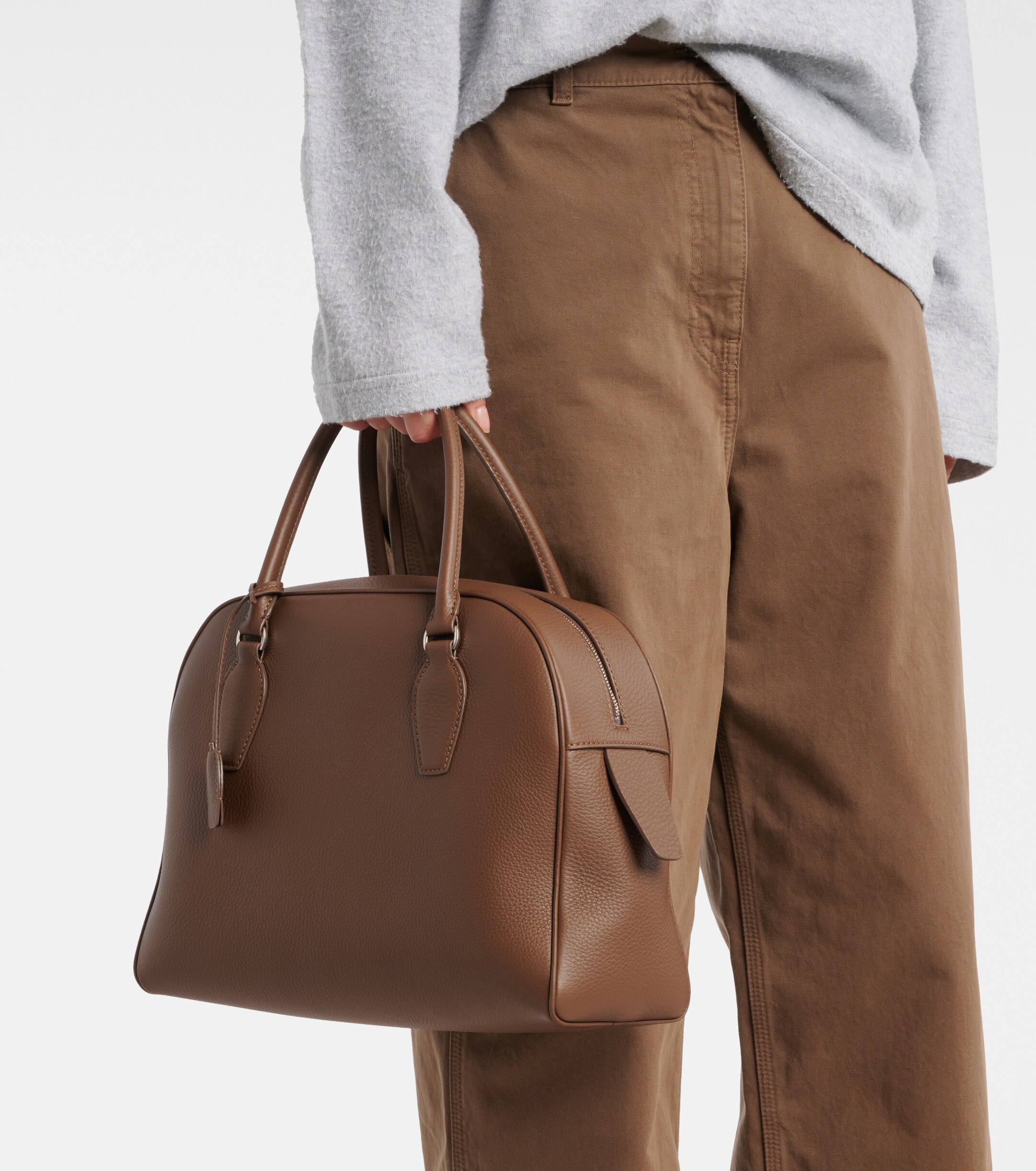The Row India 12 Medium leather tote bag