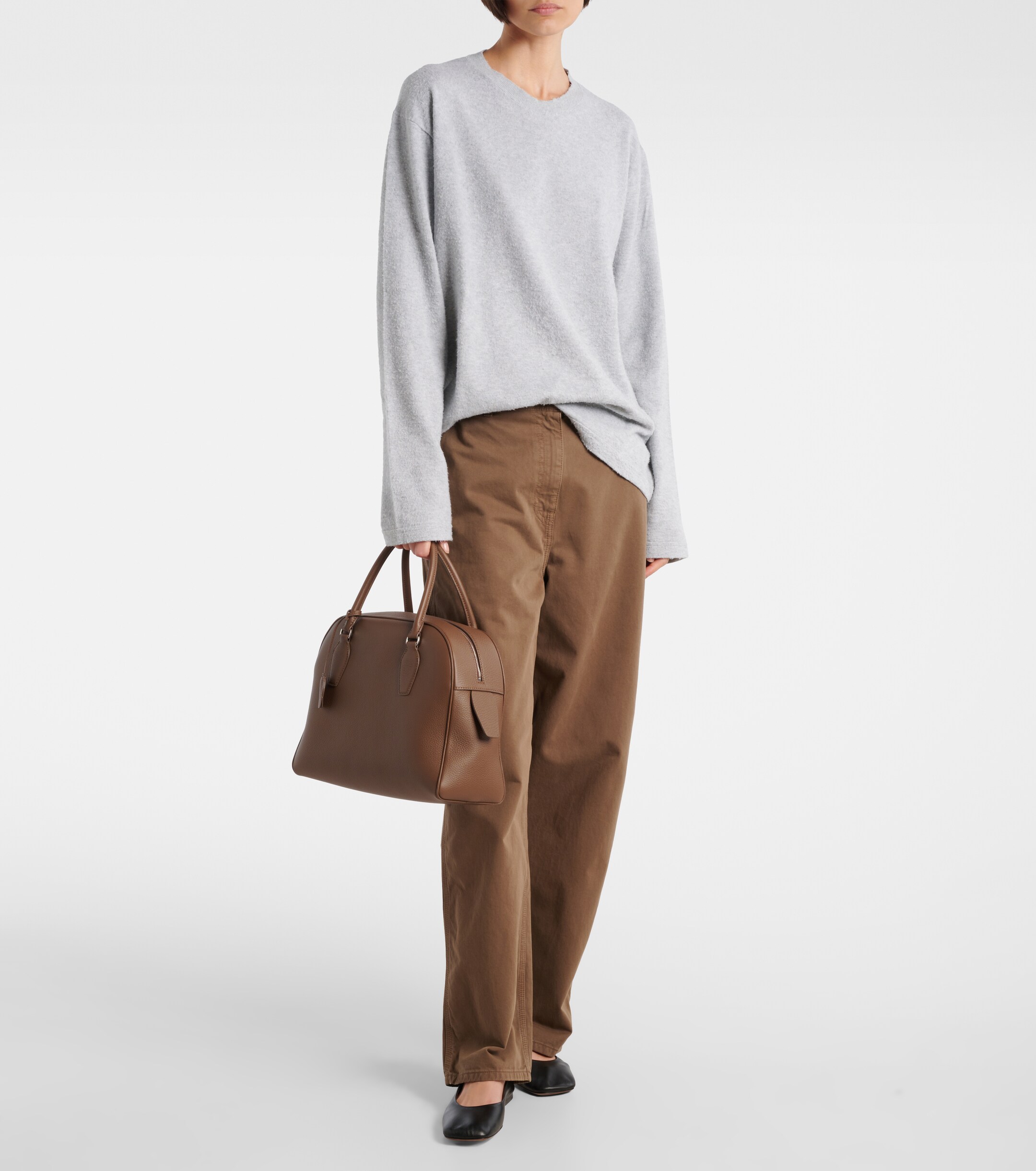 The Row India 12 Medium leather tote bag