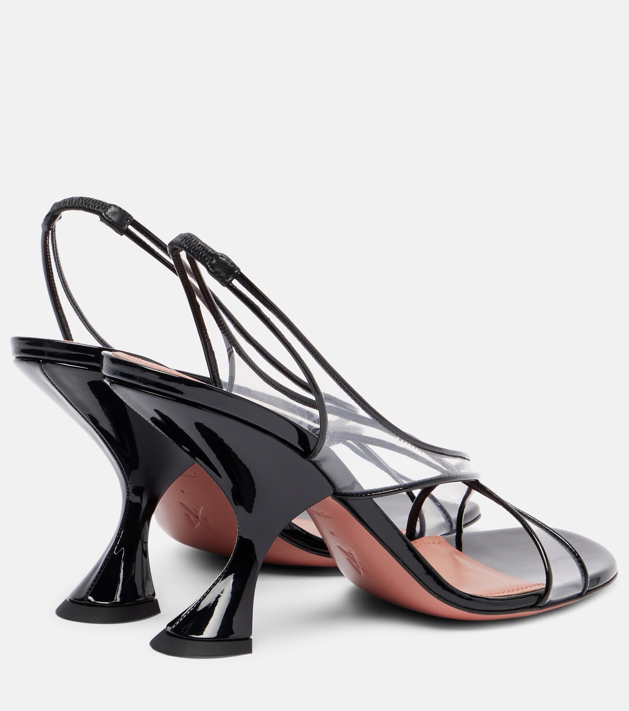 AMINA MUADDI Lena 90 PVC and patent leather sandals 