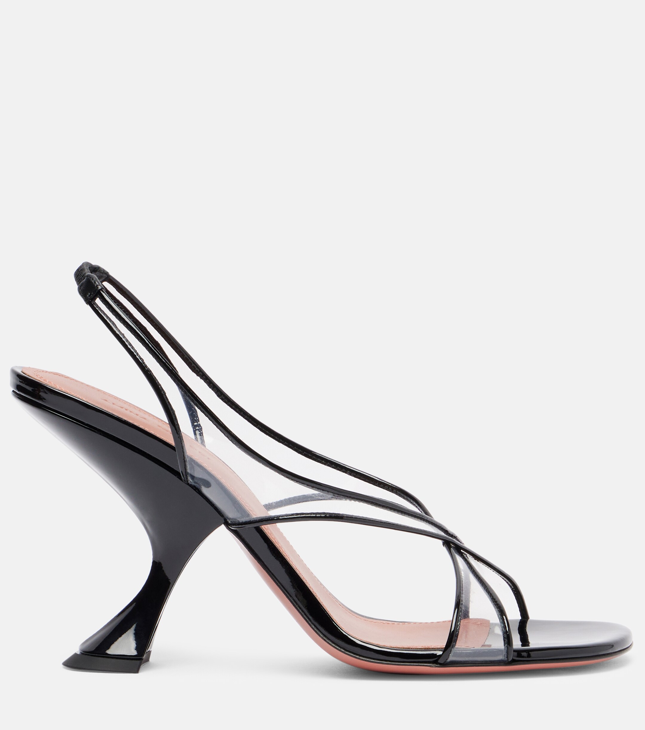 AMINA MUADDI Lena 90 PVC and patent leather sandals 