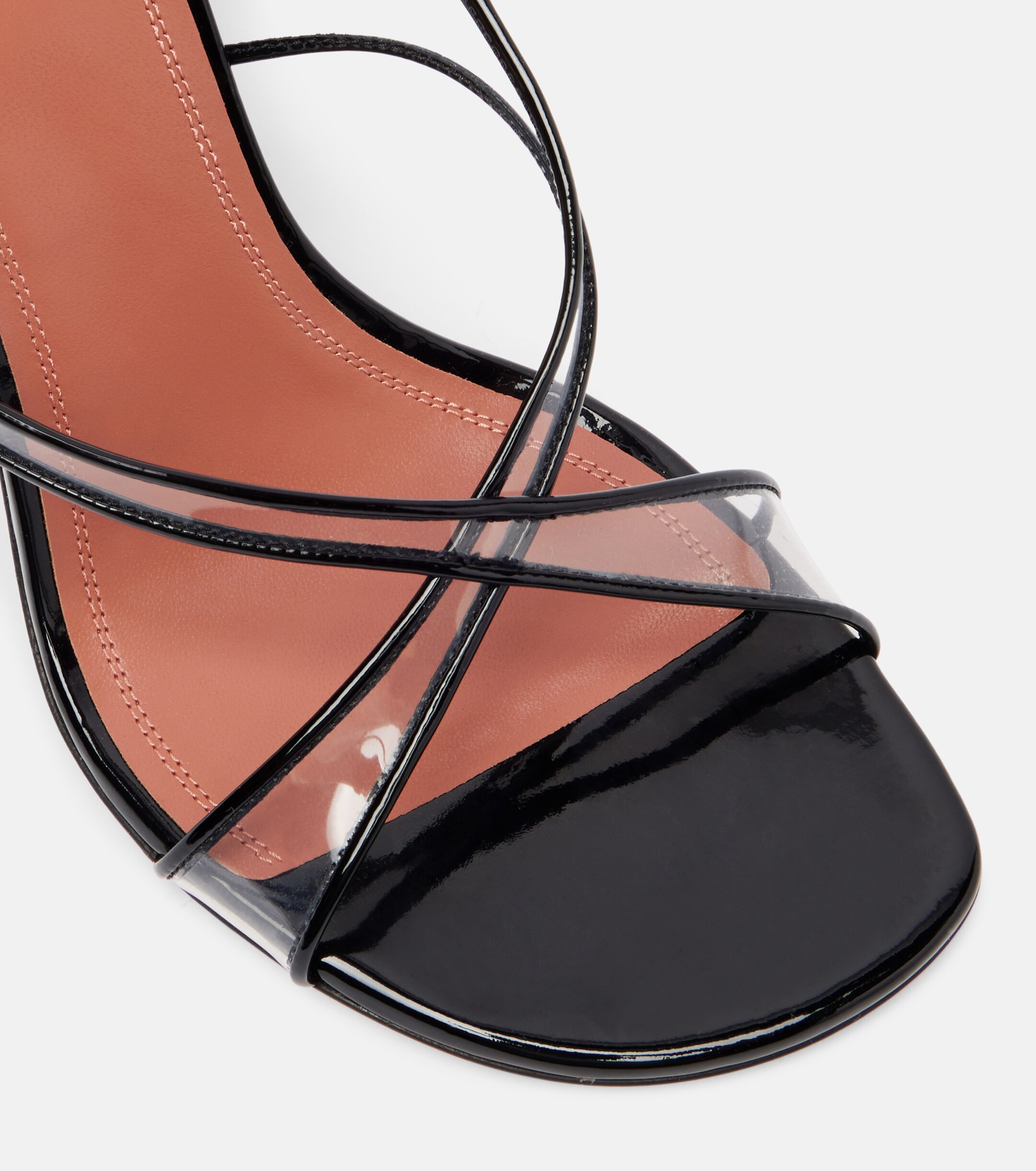 AMINA MUADDI Lena 90 PVC and patent leather sandals 
