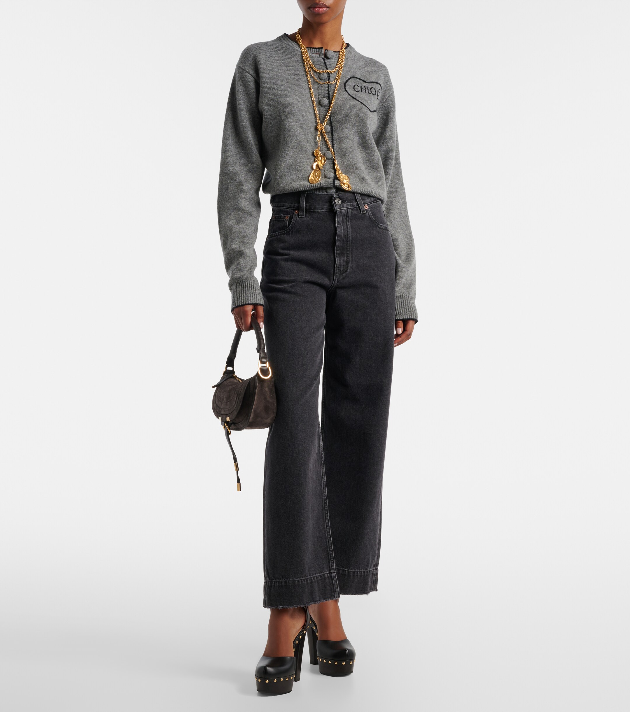 Chloé Marcie Mini suede shoulder bag