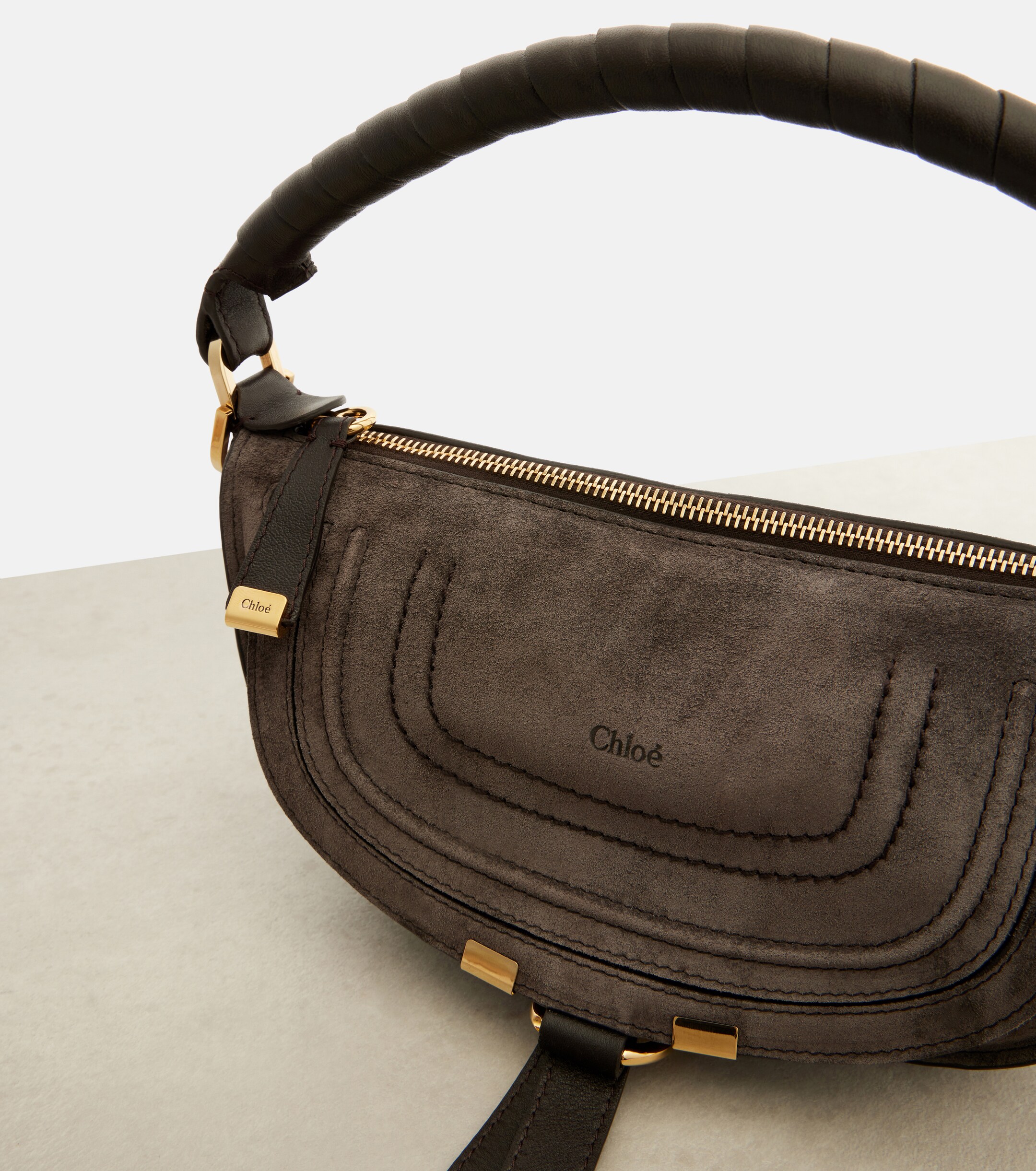 Chloé Marcie Mini suede shoulder bag