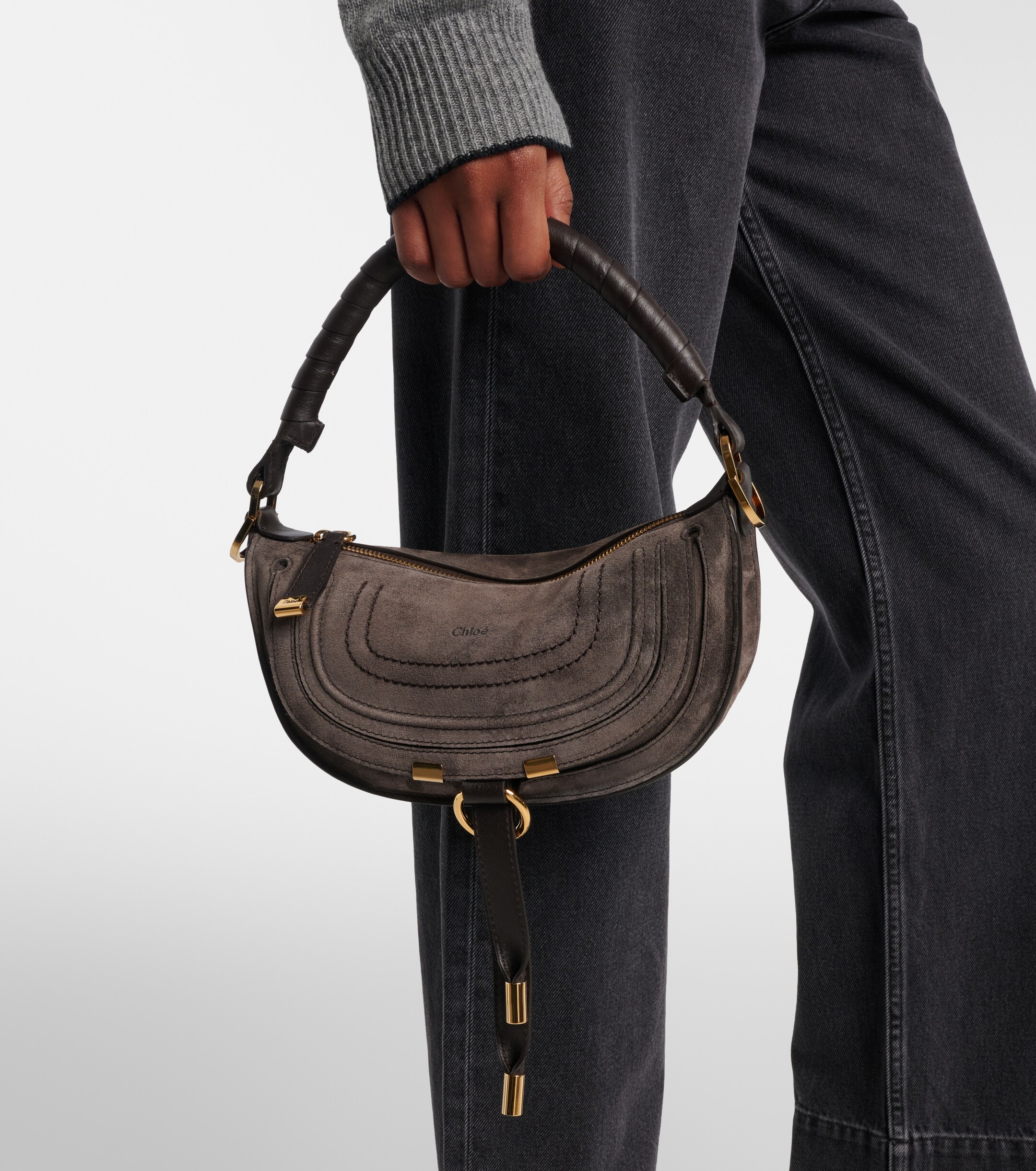 Chloé Marcie Mini suede shoulder bag
