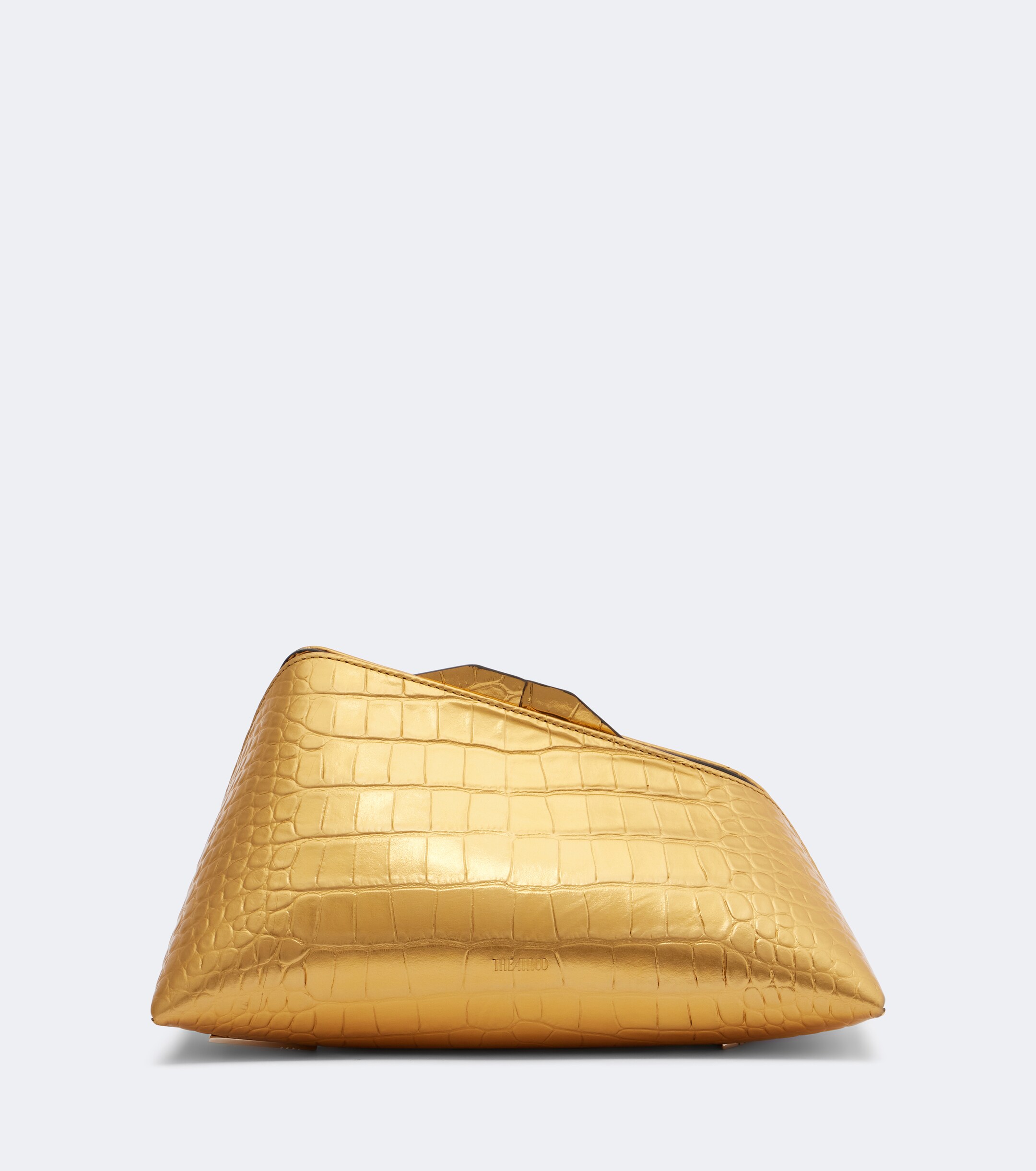 THE ATTICO 8:30PM Small croc-effect leather clutch