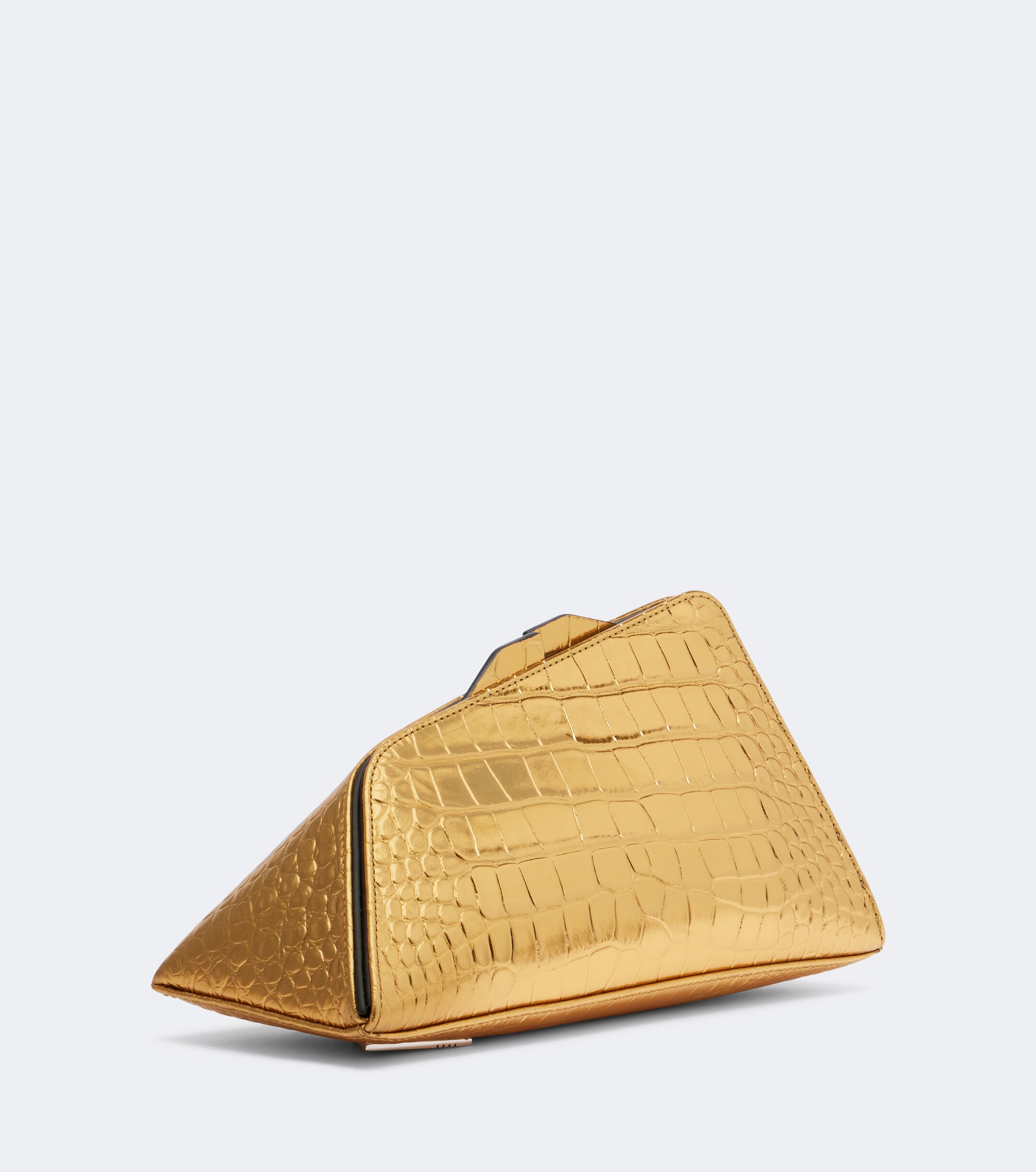 THE ATTICO 8:30PM Small croc-effect leather clutch