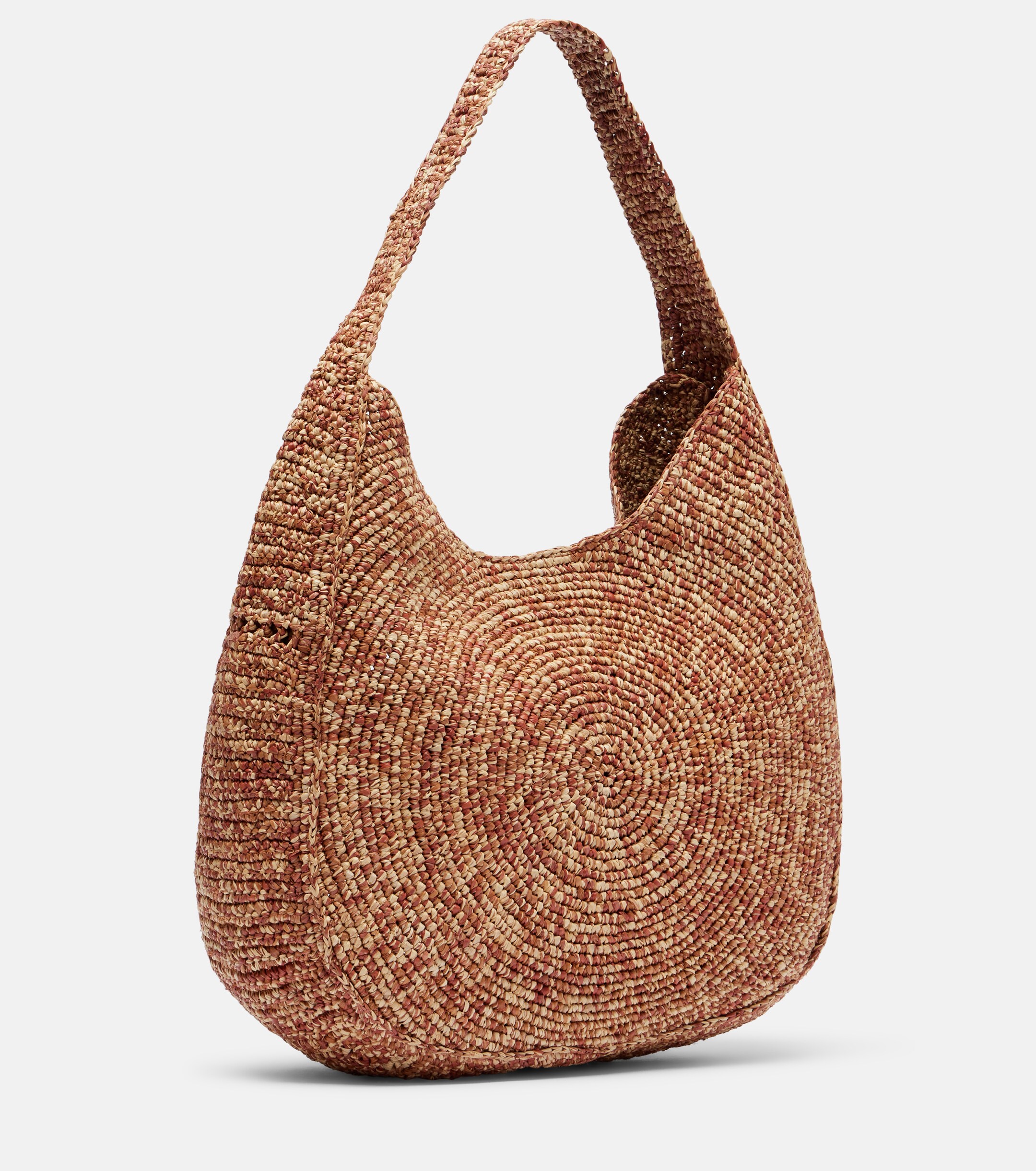 Stella McCartney Logo Small raffia shoulder bag