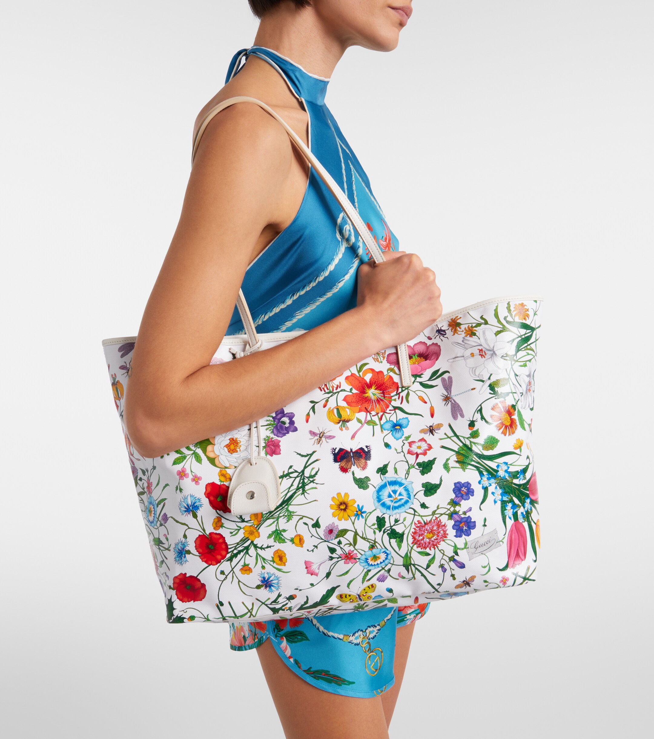 Gucci Gucci Tribeca Large floral canvas shopper
