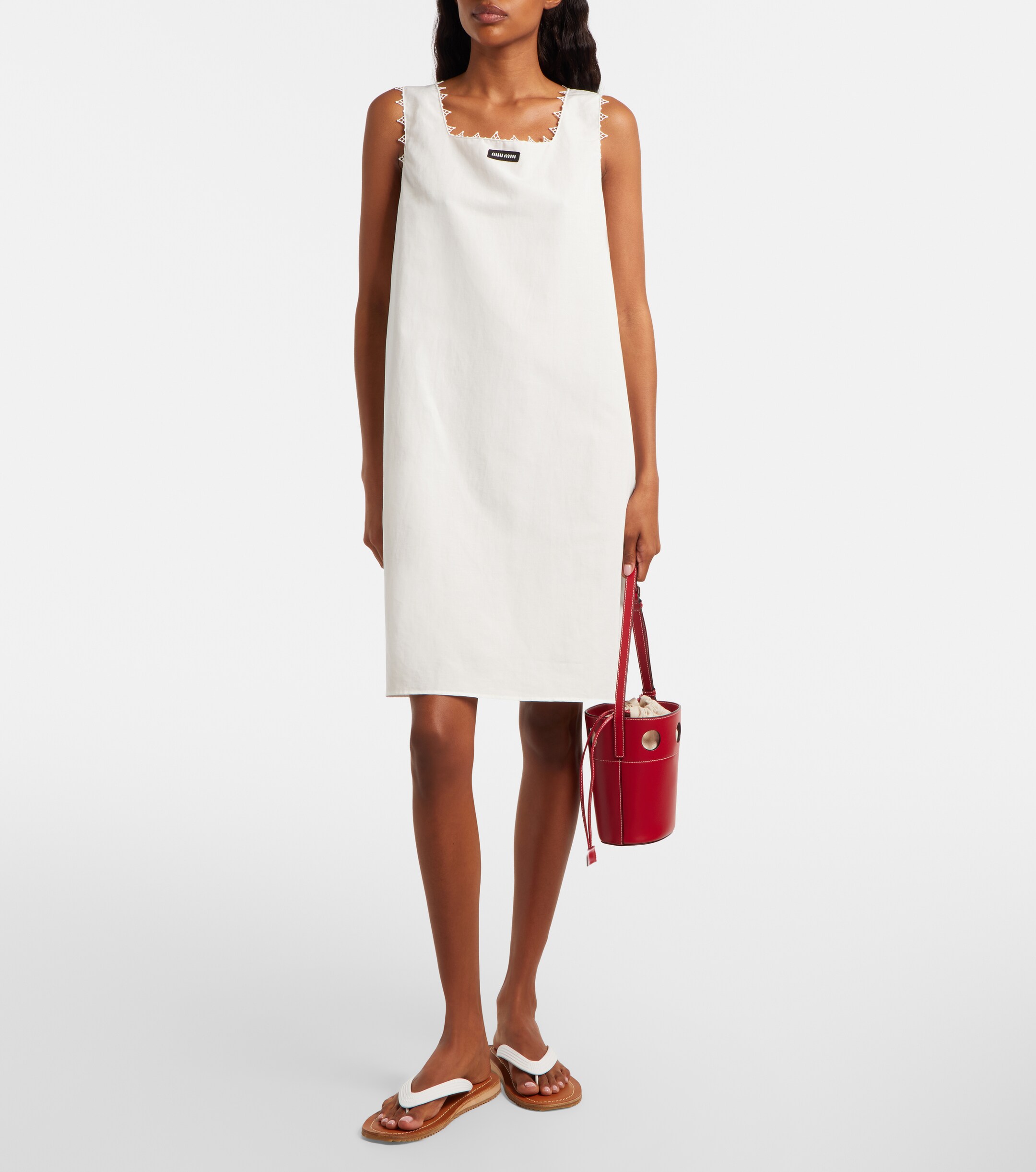 Miu Miu Cutout leather bucket bag