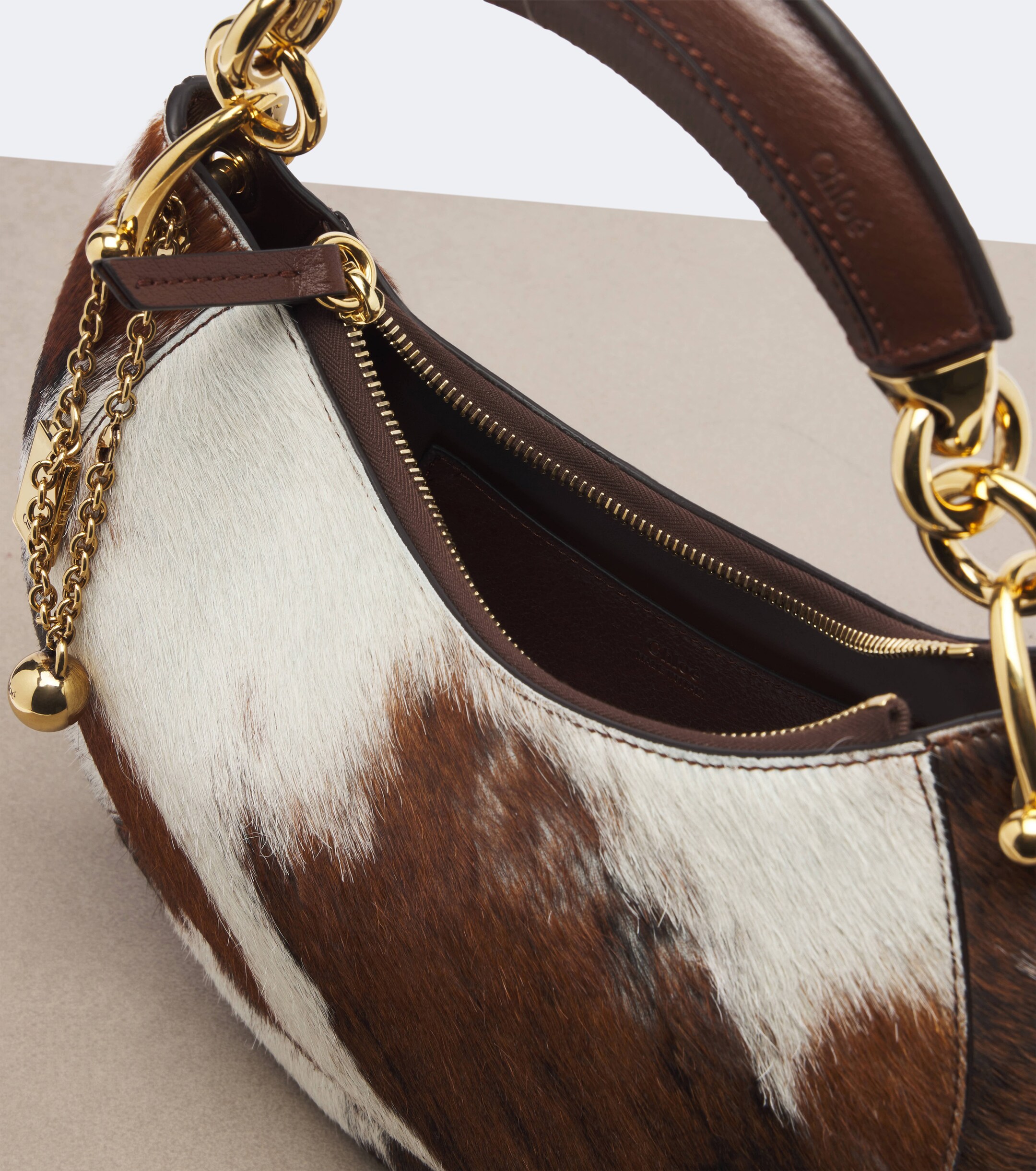 Chloé Chloé Banana Small calf hair top-handle bag